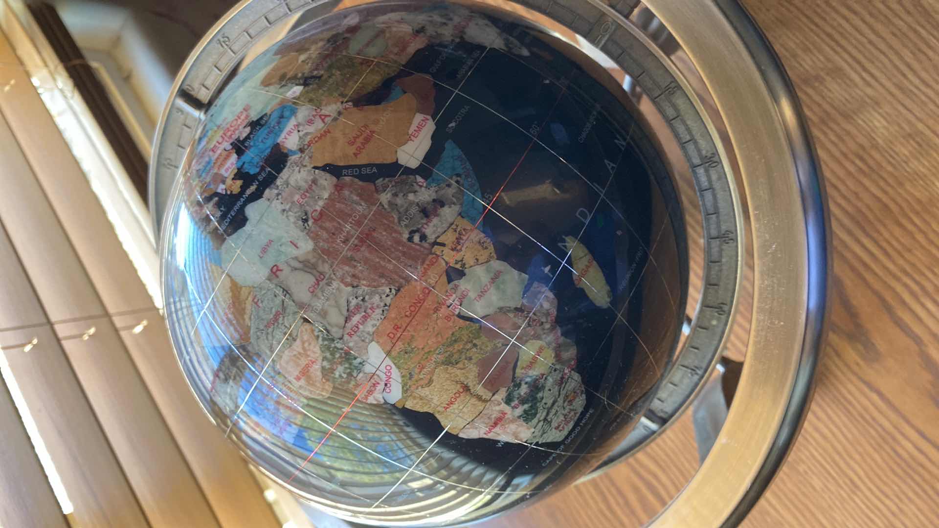 Photo 1 of BLACK GEMSTONE GLOBE WITH COMPASS 13“ x 13“