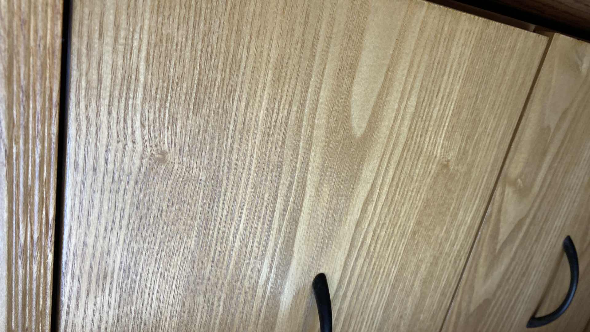 Photo 1 of LIGHT LAMINATED OAK 4 DRAWERS FILE CABINET 18 1/2“ x 18“ H 52”