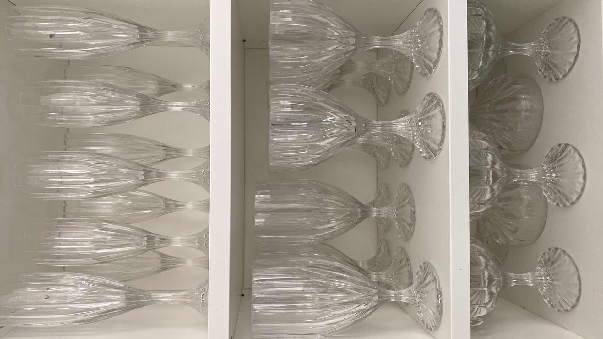 Photo 1 of 3 SHELFS ASSORTED CRYSTAL STEMWARE