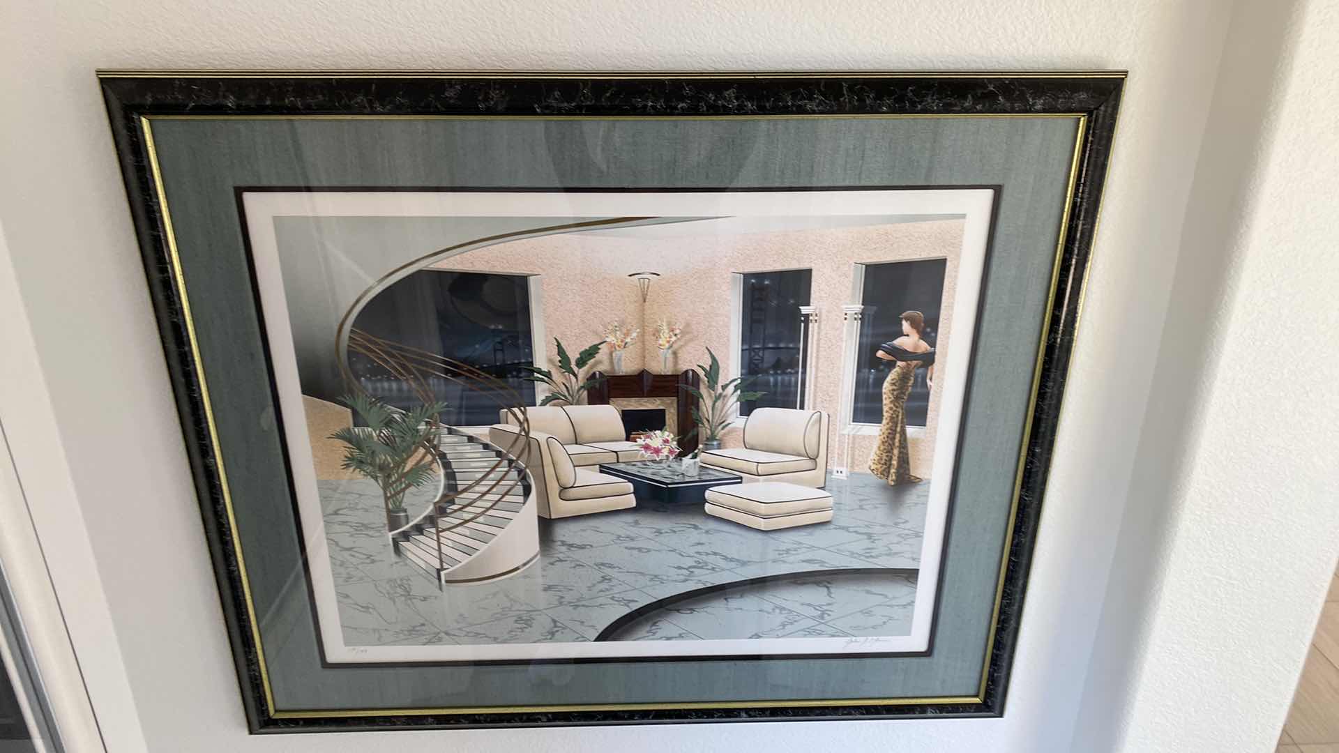 Photo 1 of FRAMED ART DECOR STYLE SIGNED JOHN P. O’BRIEN 148/190 ARTWORK 37” x 31”