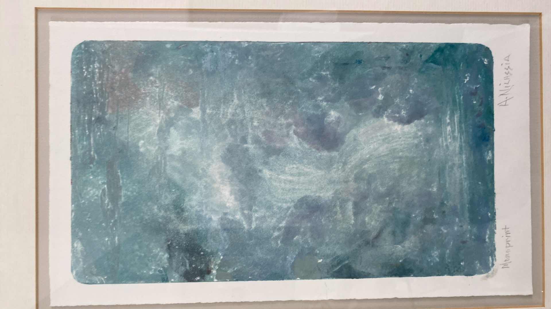 Photo 1 of FRAMED MONO PRINT BY A. NILHSSIA SIGNED ARTWORK 11 1/2” x 16 1/2”