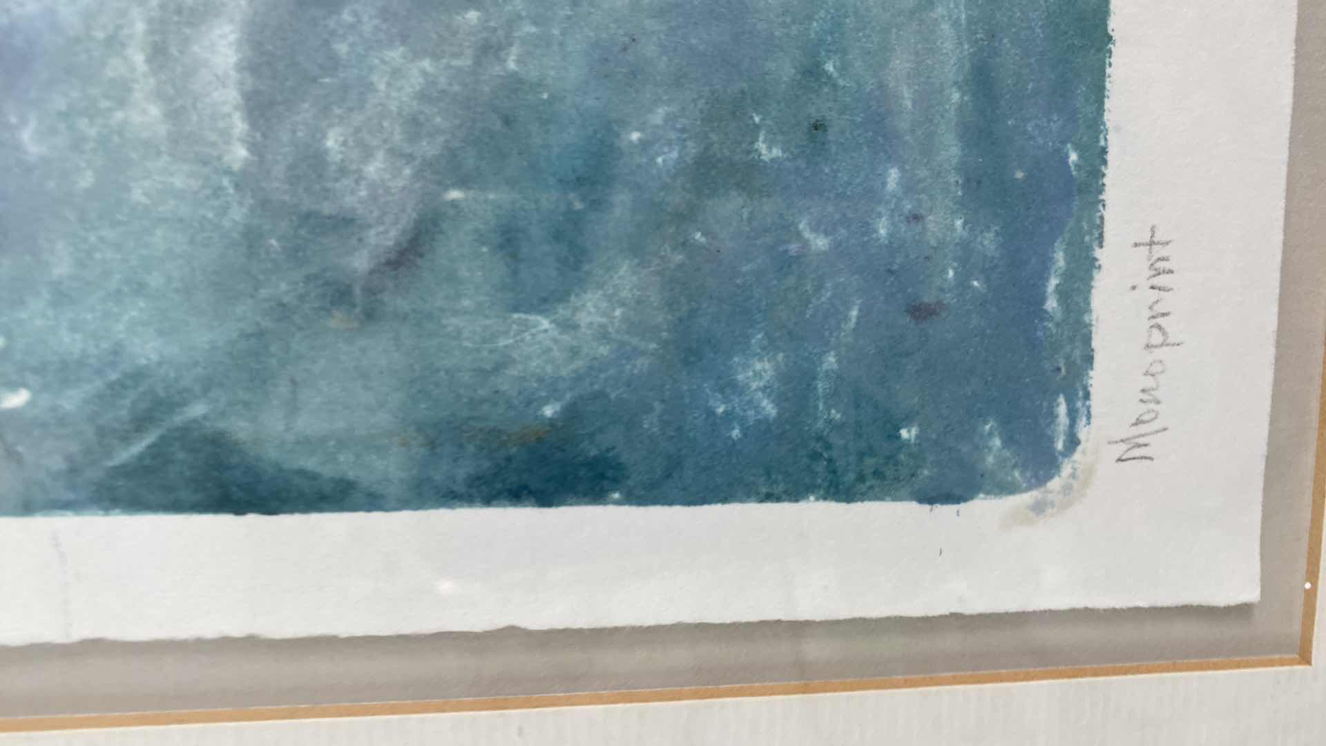 Photo 1 of FRAMED MONO PRINT BY A. NILHSSIA SIGNED ARTWORK 11 1/2” x 16 1/2”