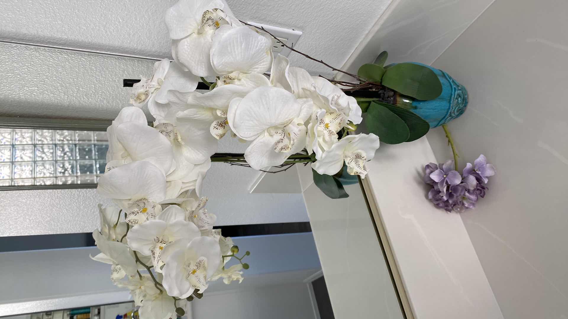 Photo 1 of FAUX ORCHID IN CERAMIC VASE H 27”