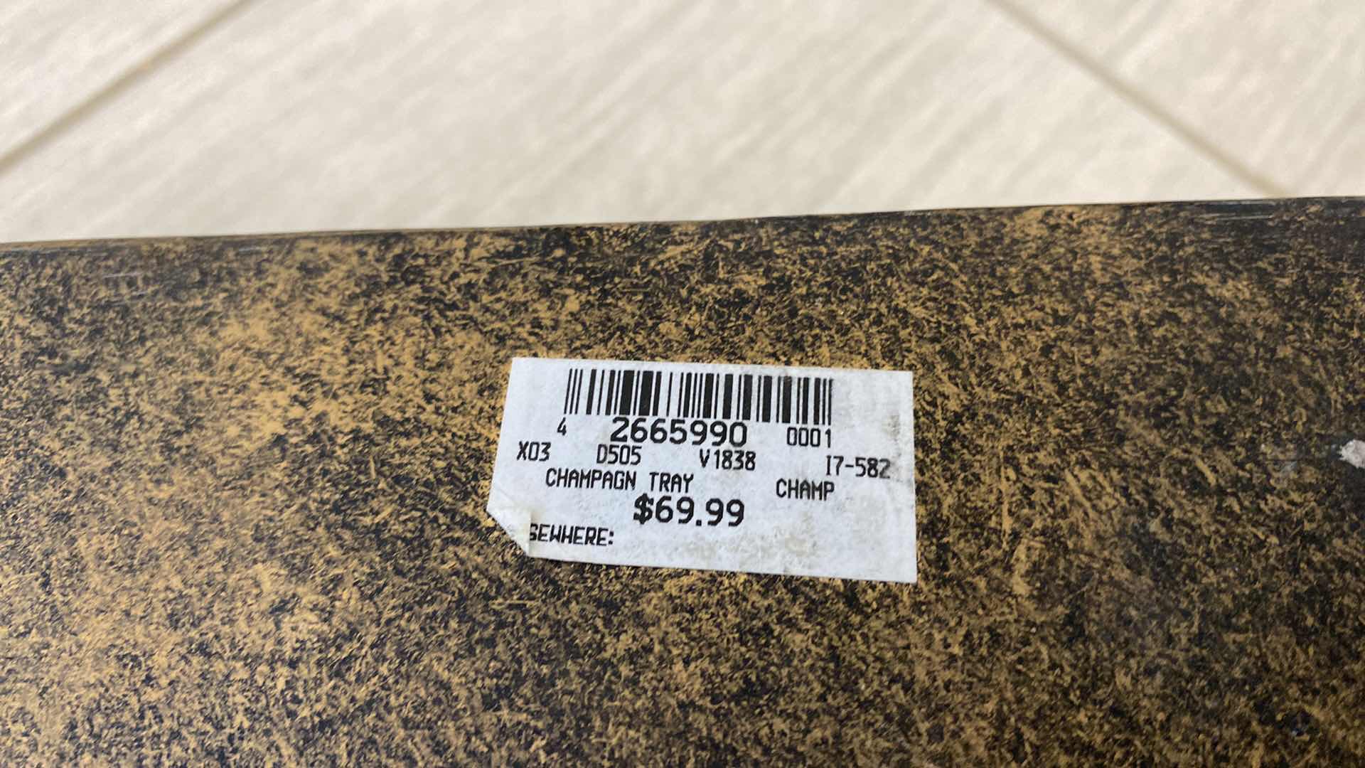 Photo 1 of METAL TUSCAN STYLE SERVING TRAY 20“ x 13“