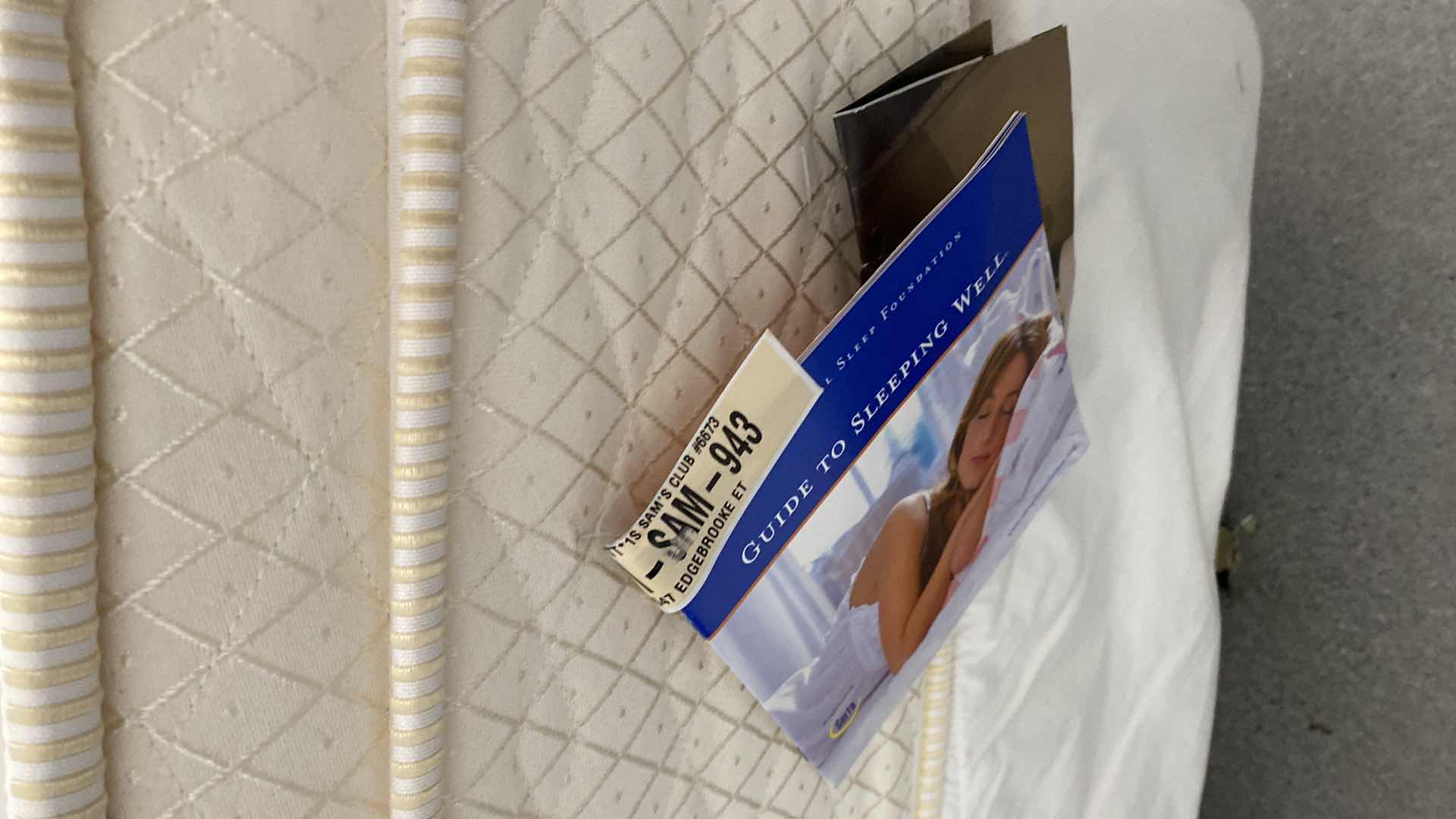 Photo 1 of QUEEN SIZE SERTA PERFECT SLEEPER MATTRESS AND BOX SPRING USED IN GUEST ROOM 68” x 85” H 50”