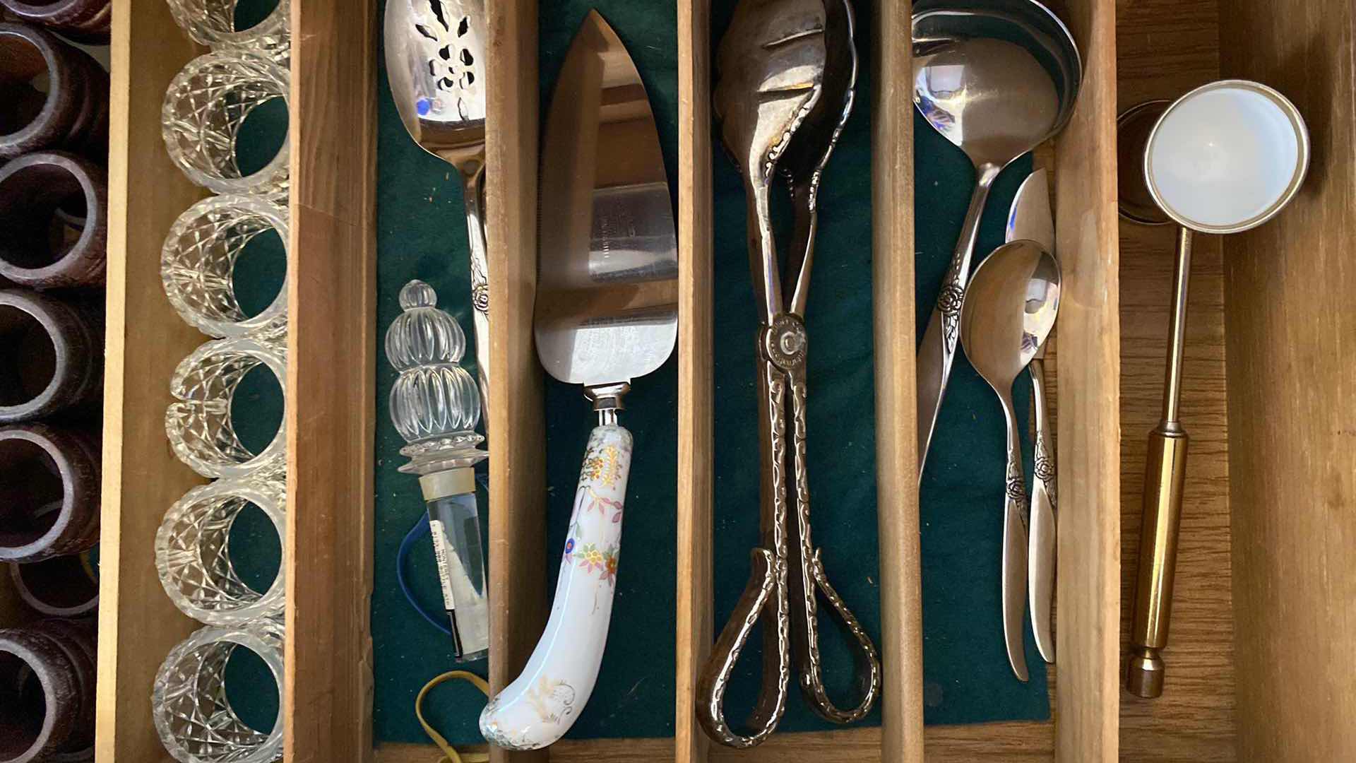 Photo 1 of CONTENTS OF DRAWER SIDEBOARD CANDLES AND SERVEWARE