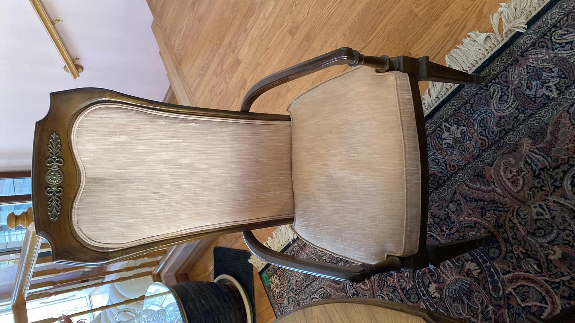 Photo 1 of FORMAL DINING ROOM TABLE WITH 6  CHAIRS AND 2 LEAFS, TABLE FELTS MEASUREMENT WITHOUT LEAFS 65“ x 43 1/2“ H 29 1/2” LEAFS 18”