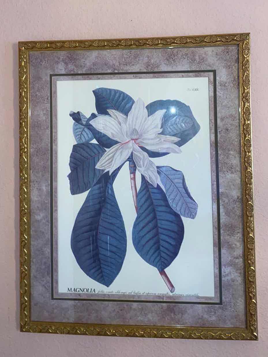 Photo 1 of PAIR OF FRANED MAGNOLIA PRINTS ARTWORK 24“ x 30“