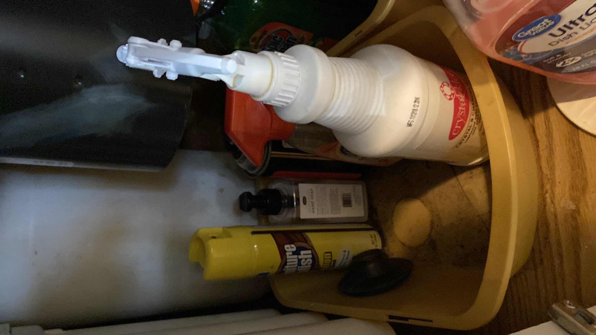 Photo 1 of CONTENTS UNDER KITCHEN SINK CLEANING SUPPLIES