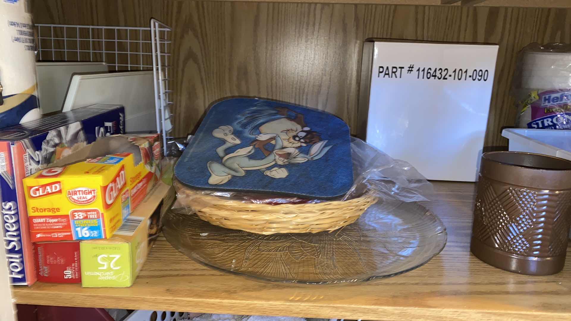 Photo 1 of CONTENTS OF KITCHEN CABINET PAPER GOODS AND MORE