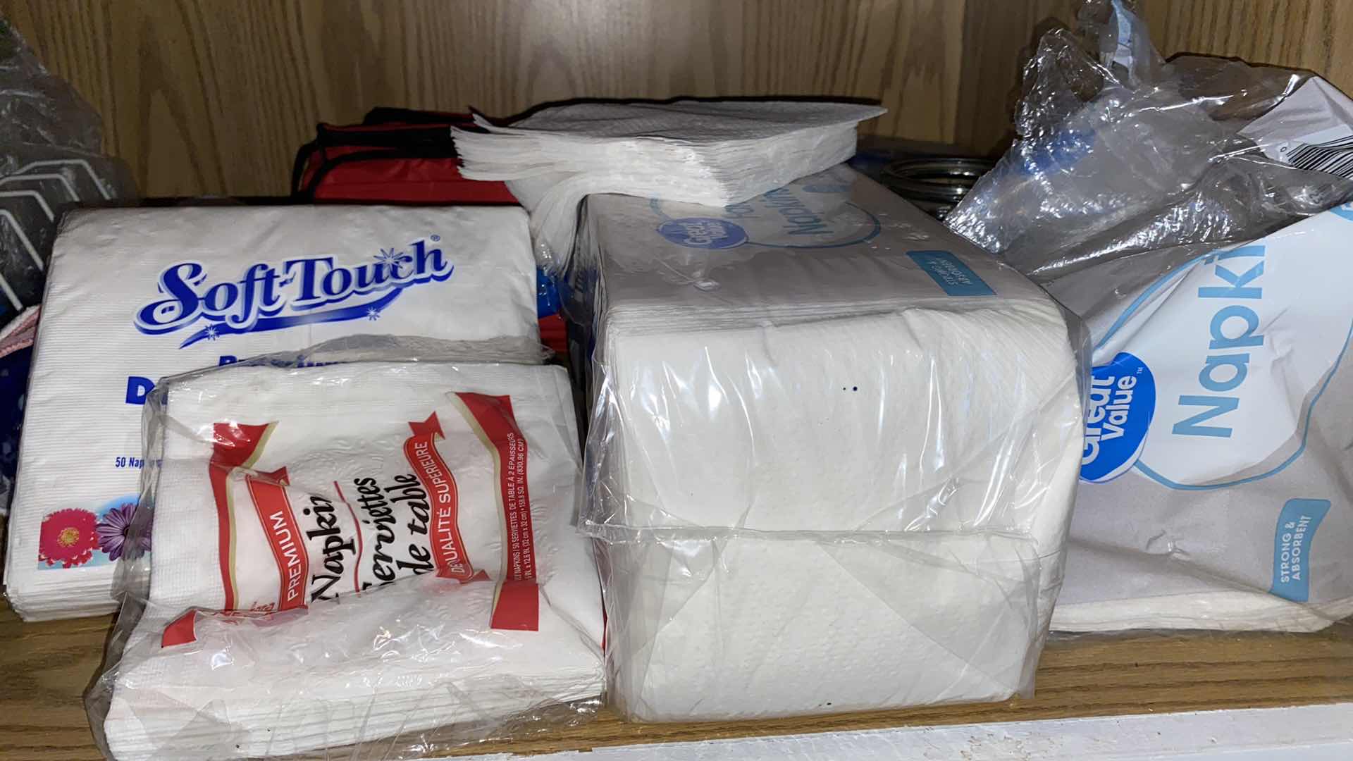 Photo 1 of CONTENTS OF KITCHEN CABINET PAPER GOODS AND MORE