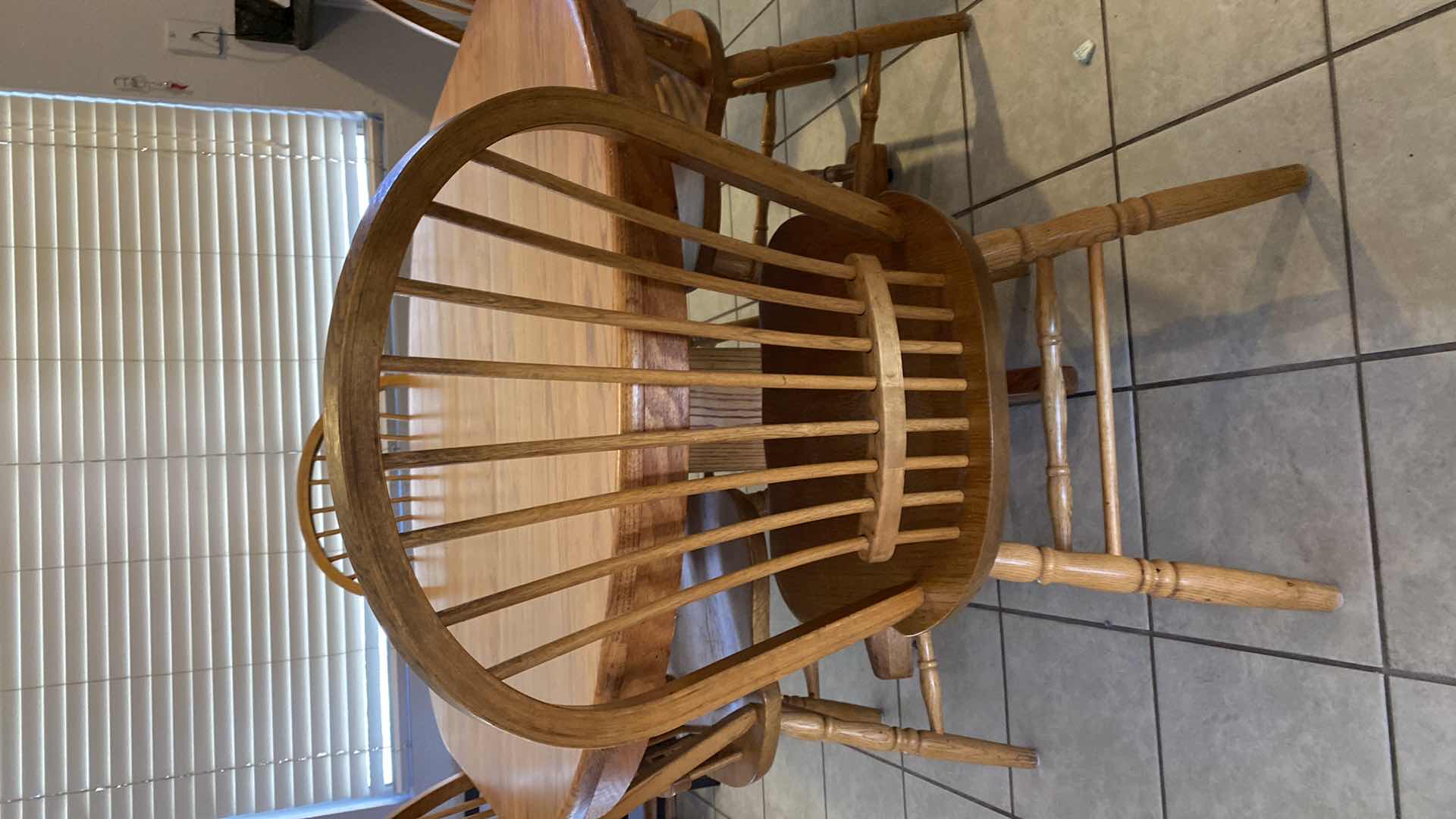 Photo 1 of OAK OVAL TABLE WITH 4 CHAIRS 60” x 42“ H 29