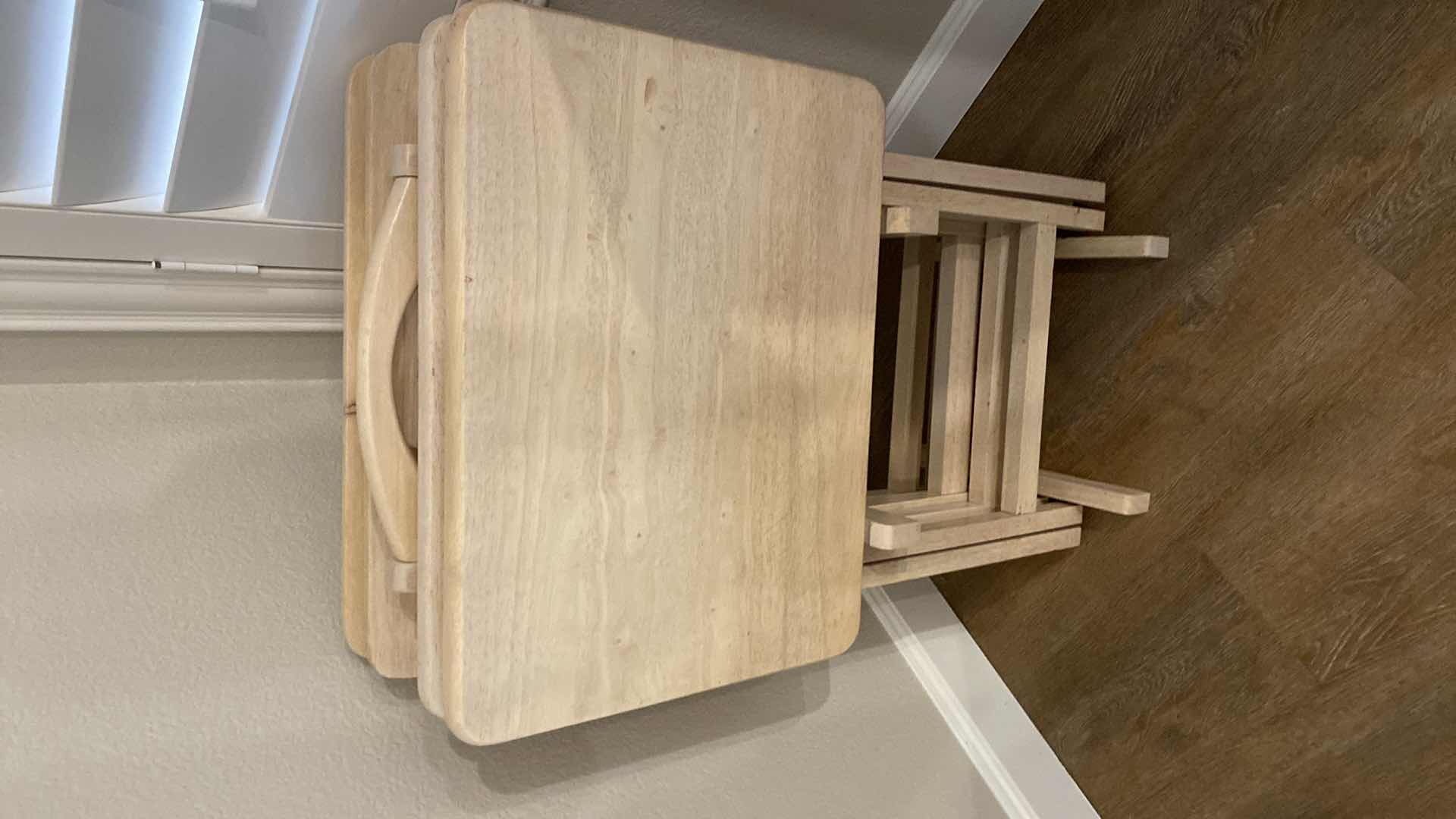 Photo 1 of 4 MAPLE TV TRAYS WITH STAND