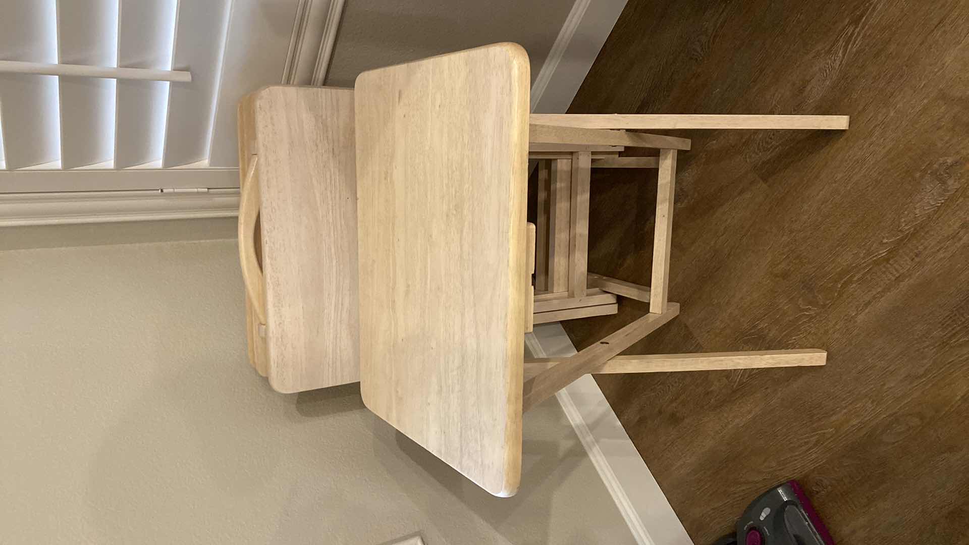 Photo 1 of 4 MAPLE TV TRAYS WITH STAND