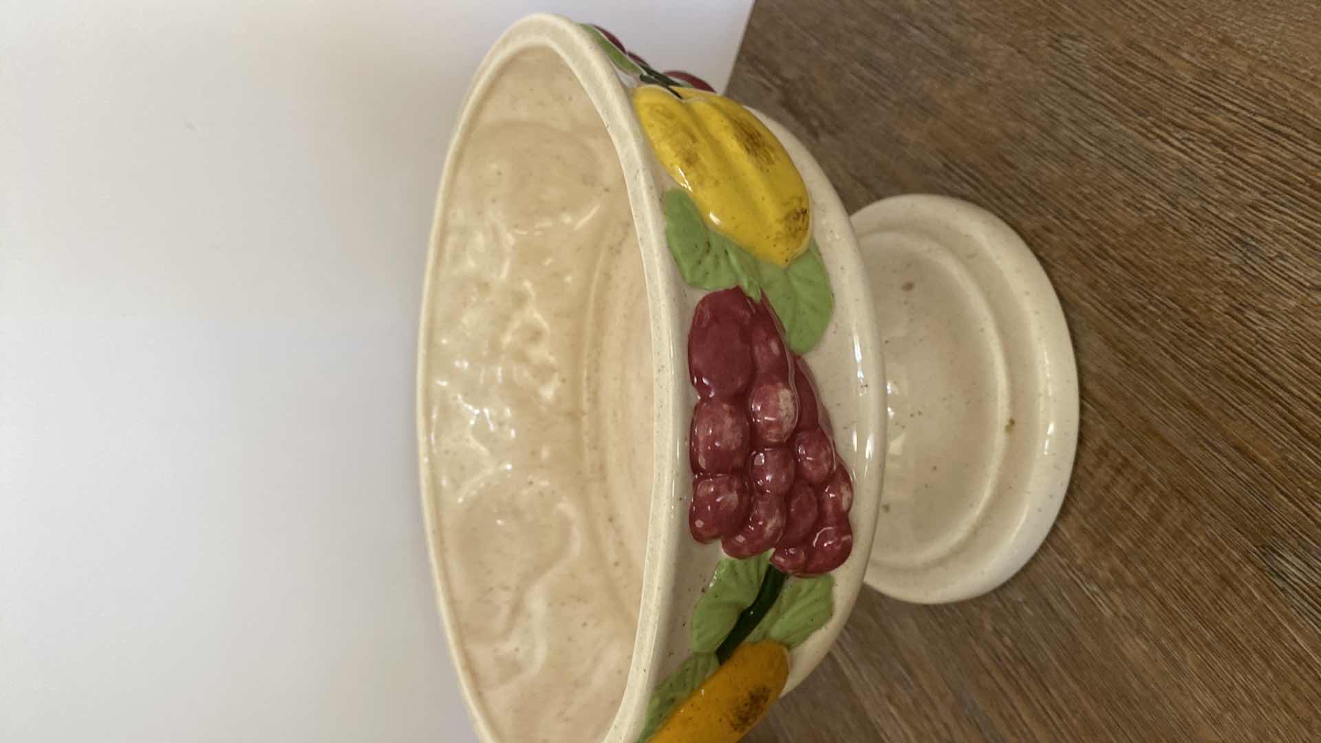 Photo 1 of BISCOTTI JAR AND FOOTED BOWL