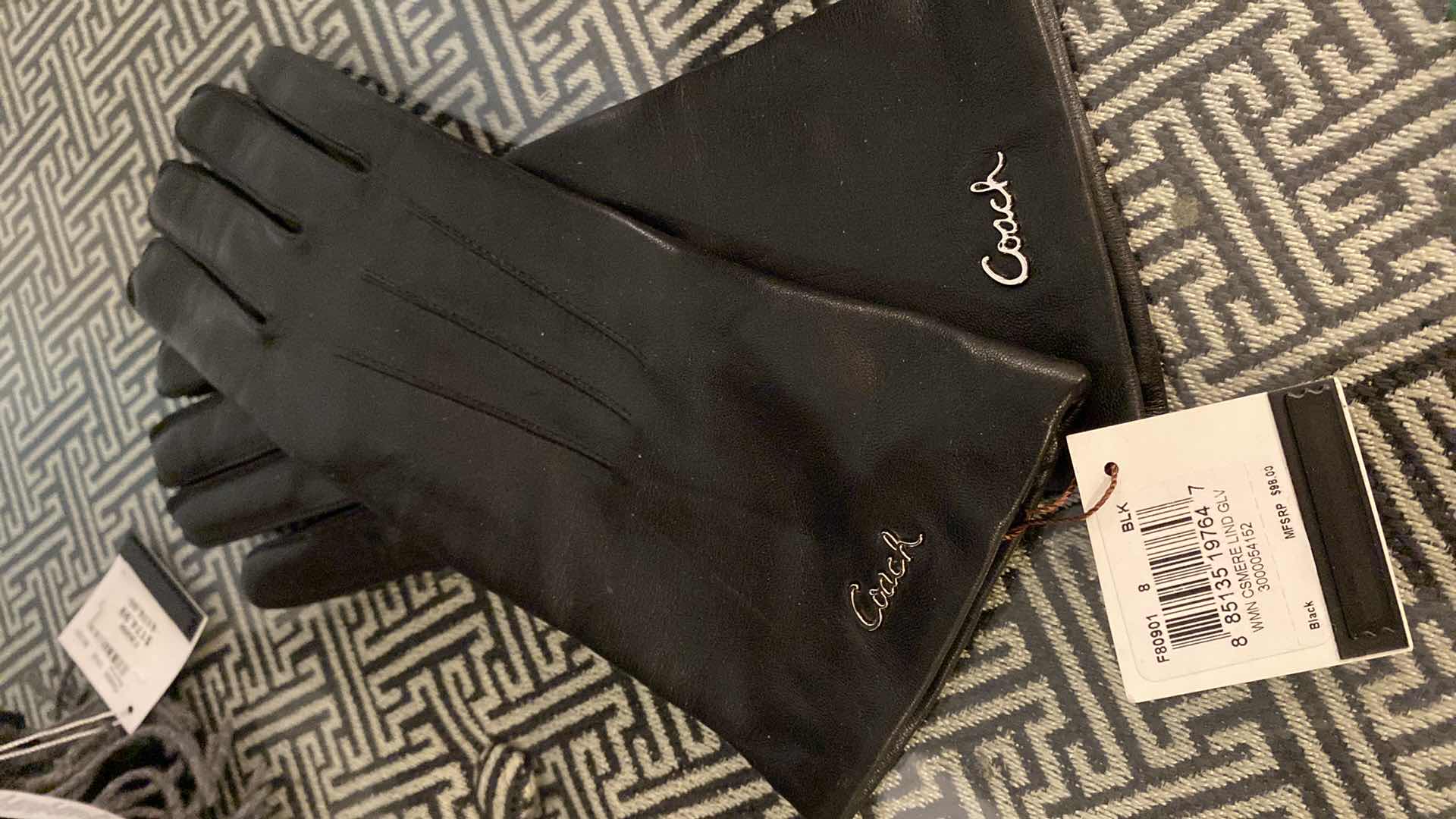 Photo 1 of COACH KNIT SCARF AND GLOVES