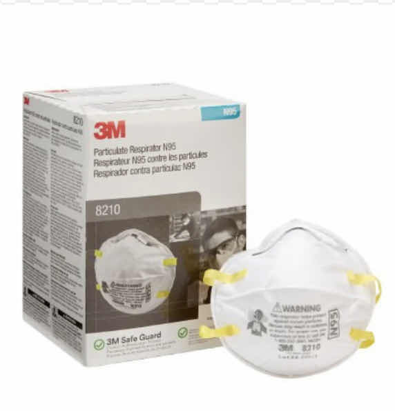 Photo 1 of 3M BOX OF 8210 N95 MASKS BOX HAS 18 MASKS