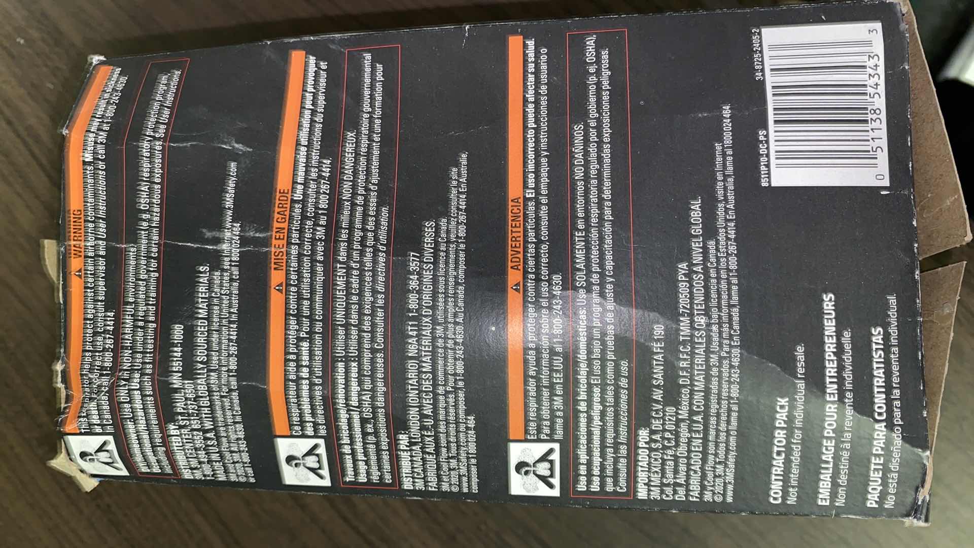 Photo 5 of 3M 8511 COOL FLOW RESPIRATOR 10 MASKS