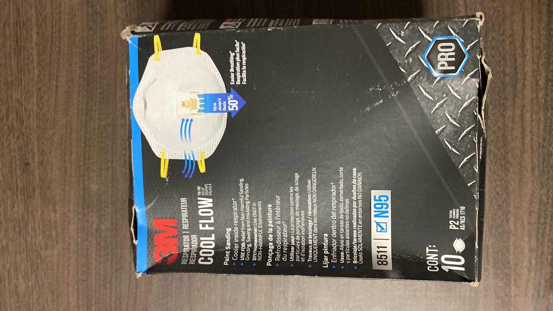 Photo 2 of 3M 8511 COOL FLOW RESPIRATOR 10 MASKS