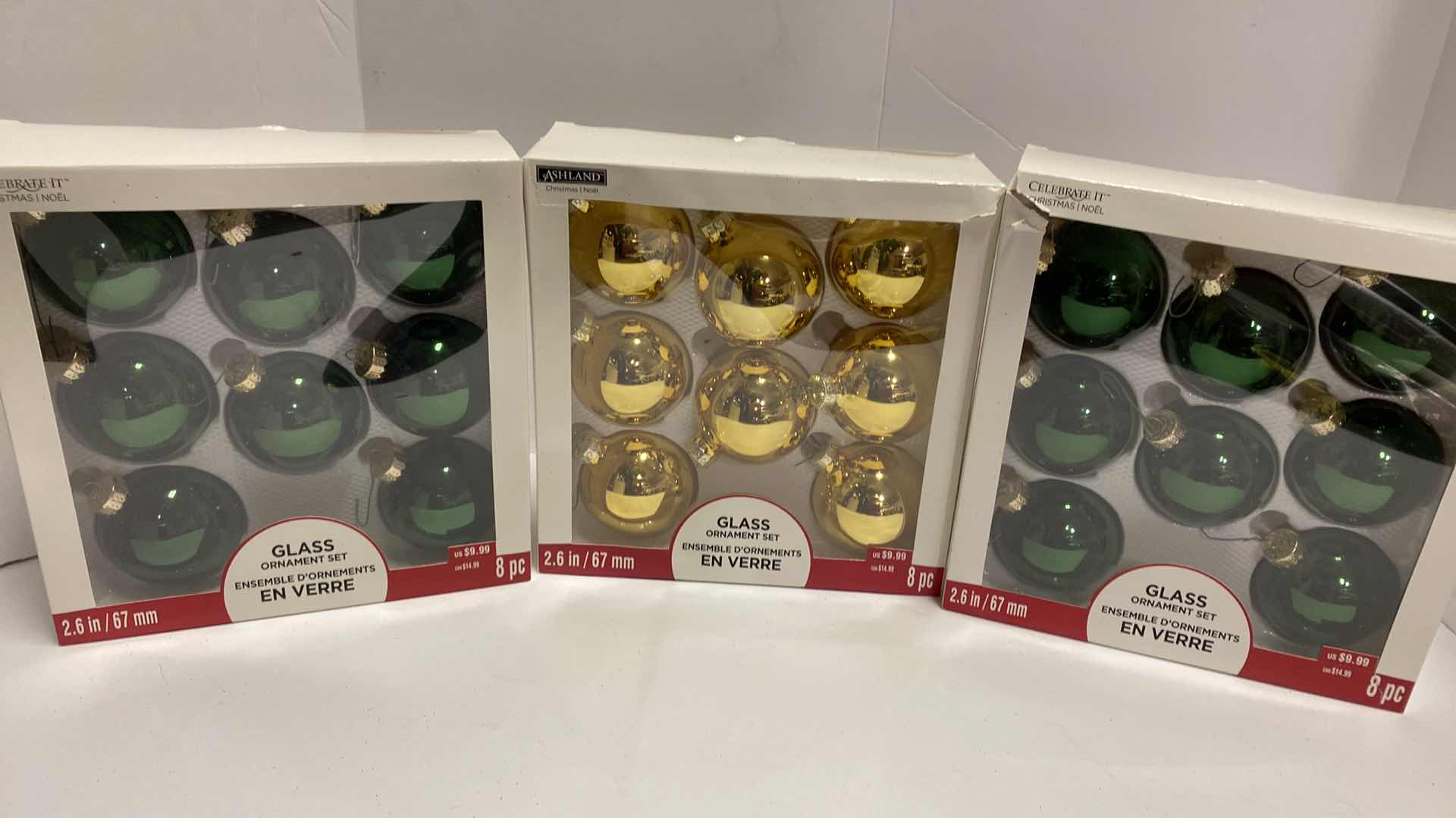 Photo 1 of GLASS CHRISTMAS ORNAMENTS