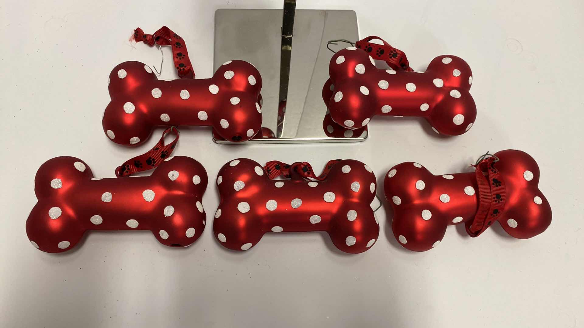 Photo 1 of 6 - DOG BONE GLASS ORNAMENTS FROM LEMON TREE DESIGNS 5” x 3”