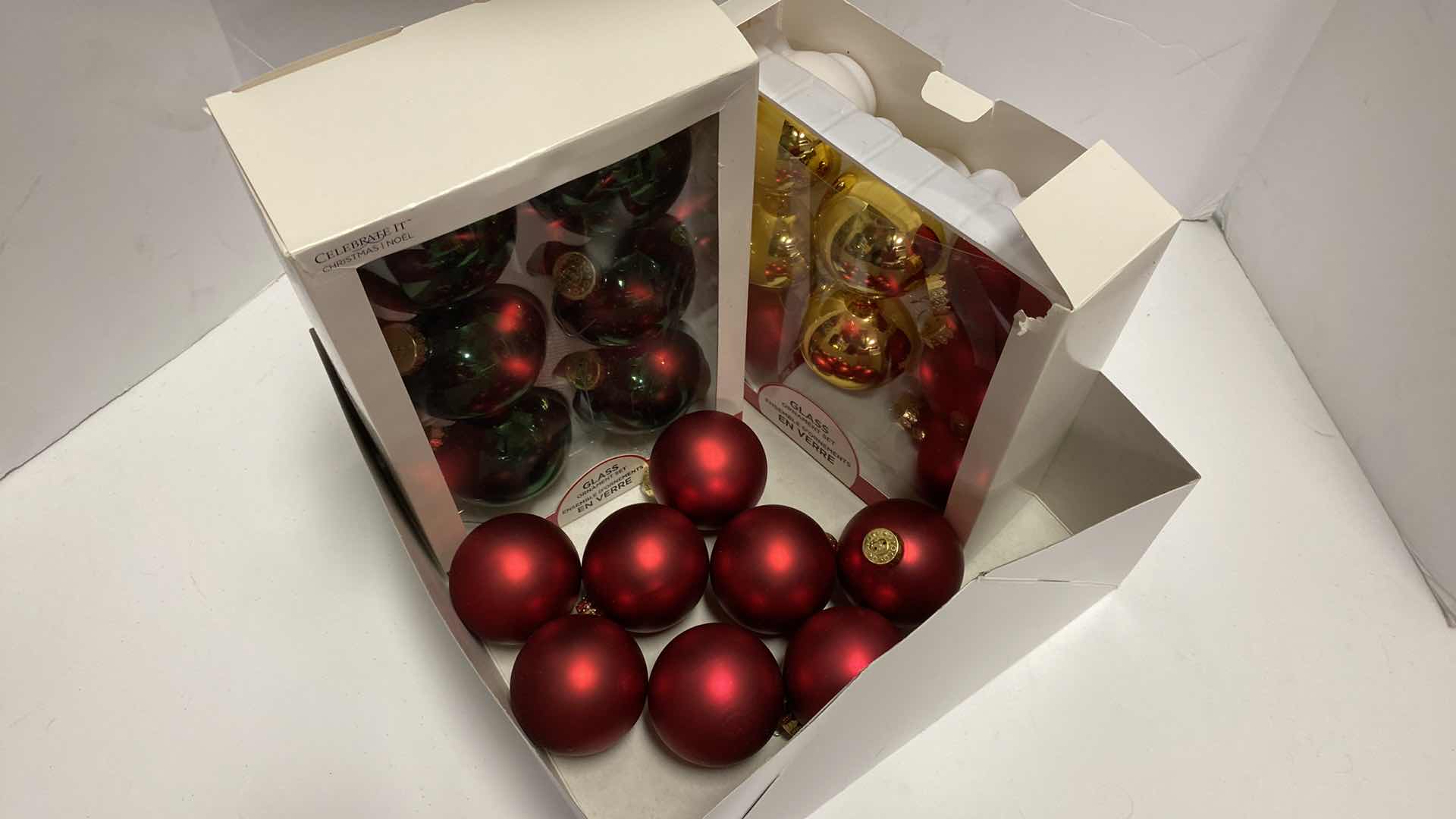 Photo 1 of GLASS CHRISTMAS ORNAMENTS