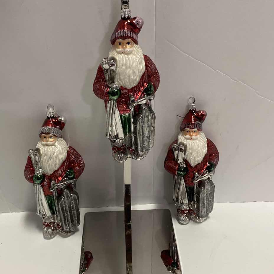 Photo 1 of SANTA SKII ORNAMENTS H 7.5” FROM DILLARDS