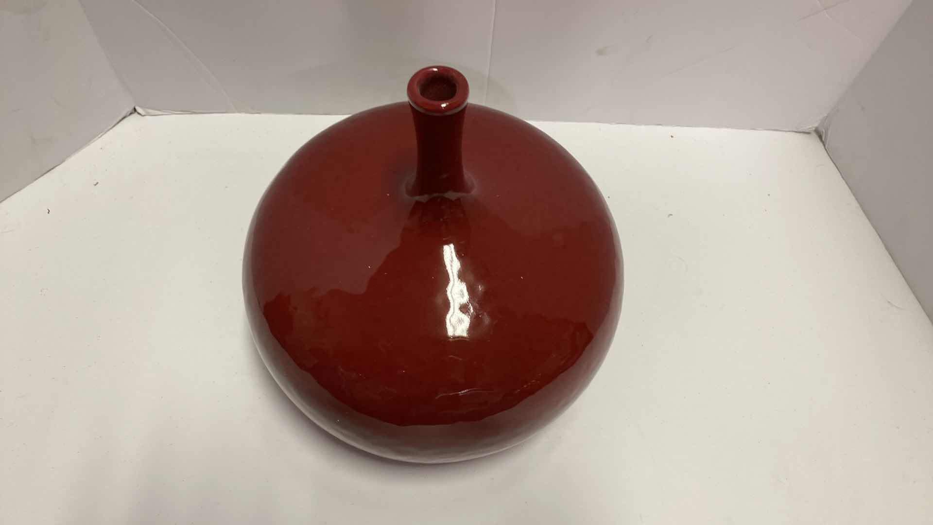 Photo 1 of GLOBAL VIEWS RED VASE 9 1/2” x 9”