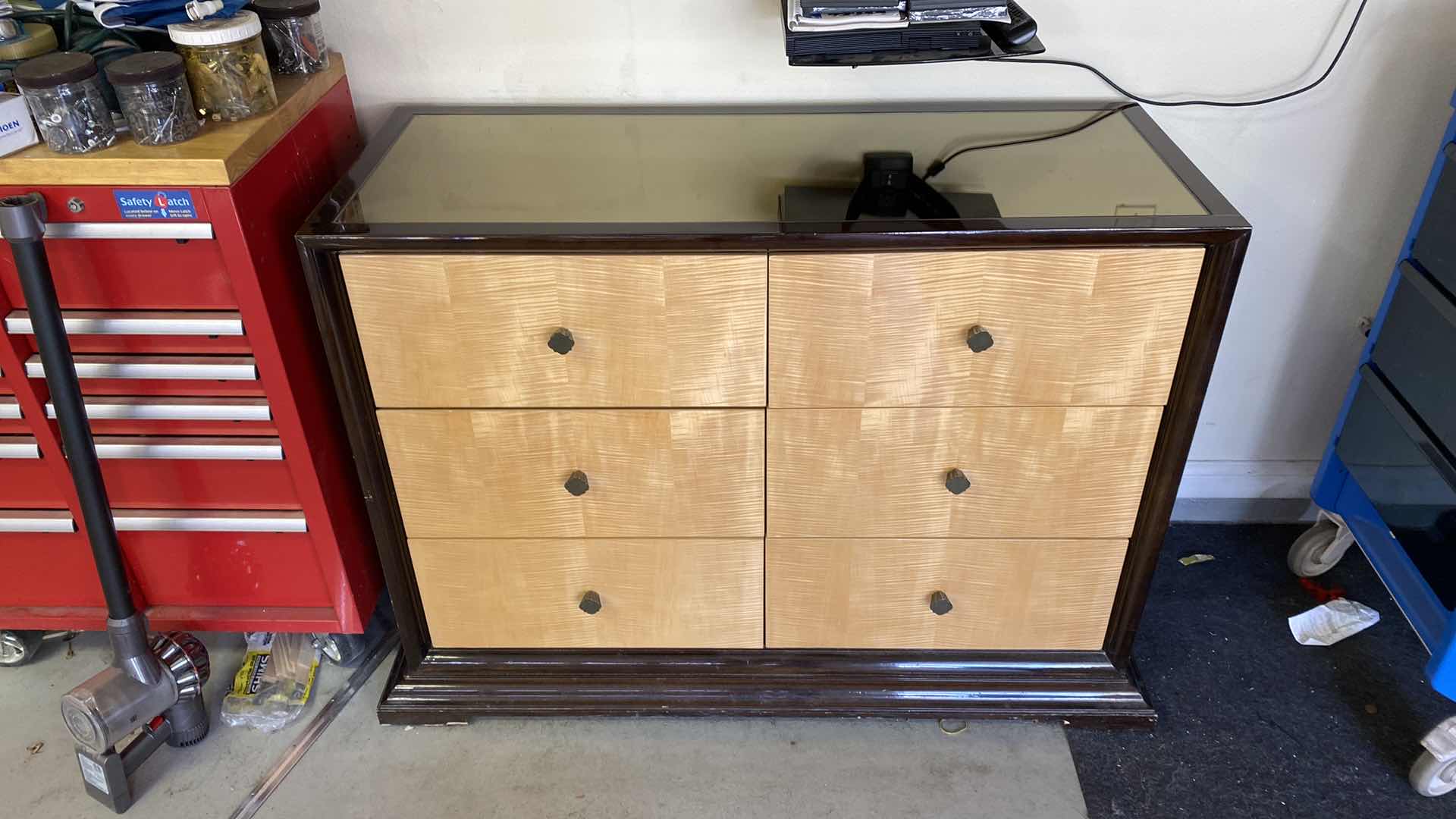 Photo 1 of LACQUER FINISH DRESSER WITH MIRROR TOP SELF CLOSING DRAWERS DOVETAIL CONSTRUCTION  FROM WYNN RESORT 48 1/2“ x 19“ H 36”