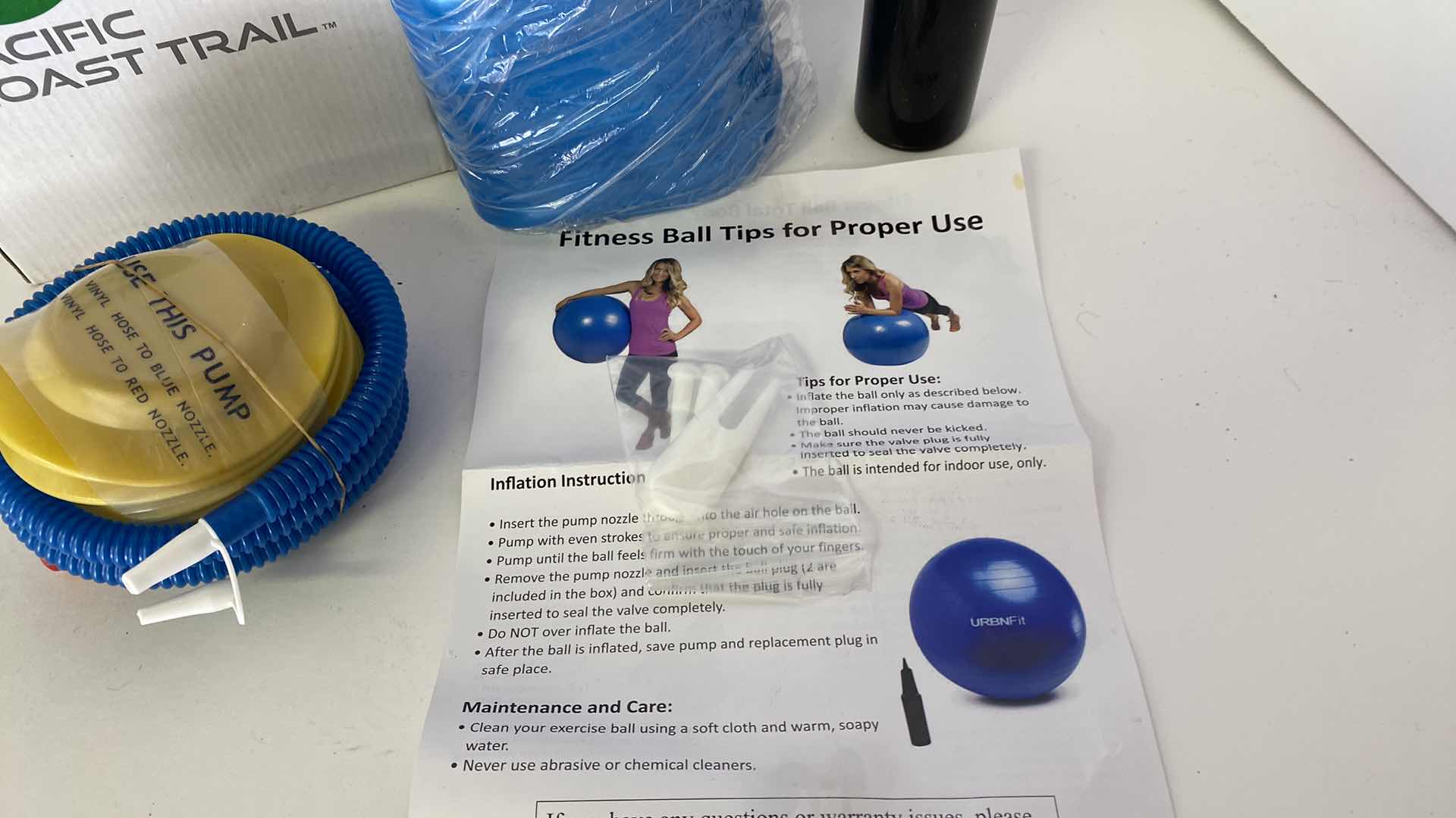 Photo 1 of PACIFIC COAST FITNESS BALL WITH PUMP AND PLUGS