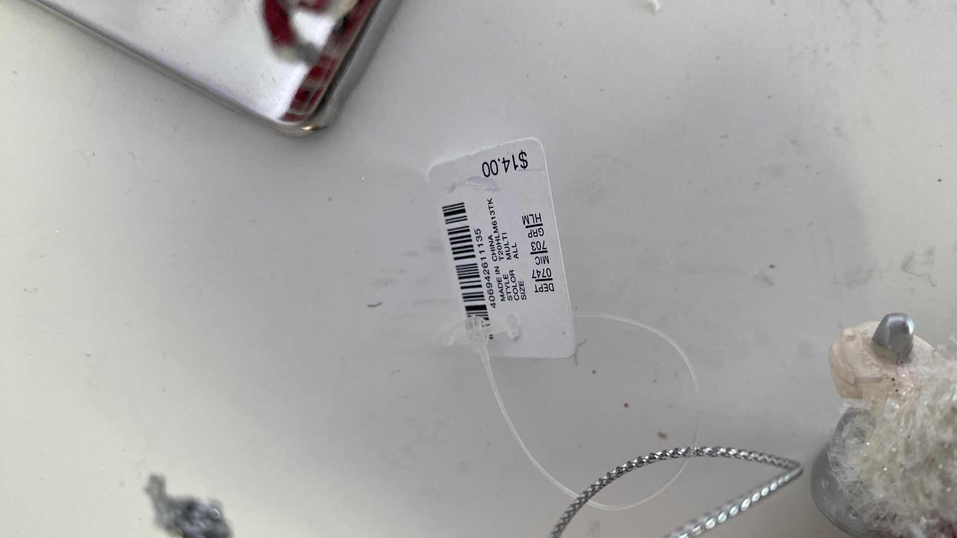 Photo 1 of $42  3-GLASS SANTA ORNAMENTS FROM DILLARDS 7”