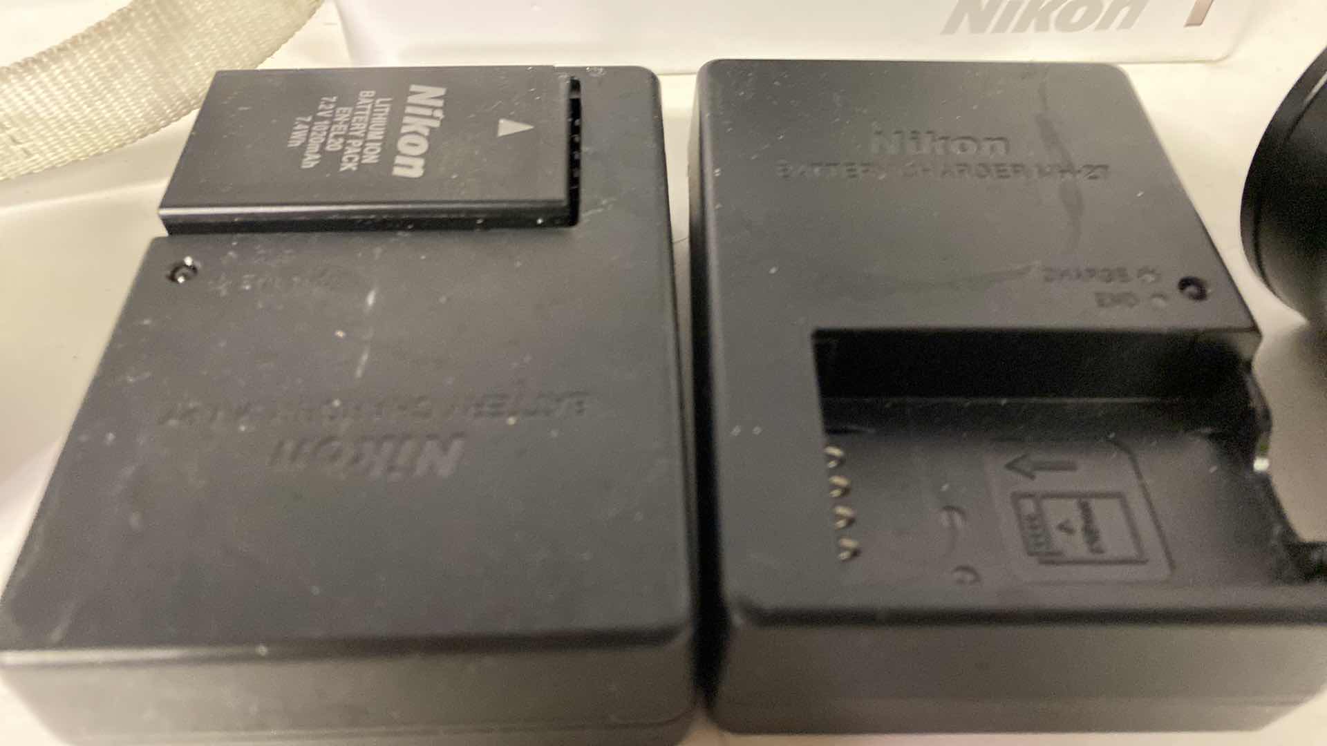 Photo 1 of NIKON 1 CAMERA WITH CASE, MACRO  LENS, 2 CHARGERS BOOKLETS