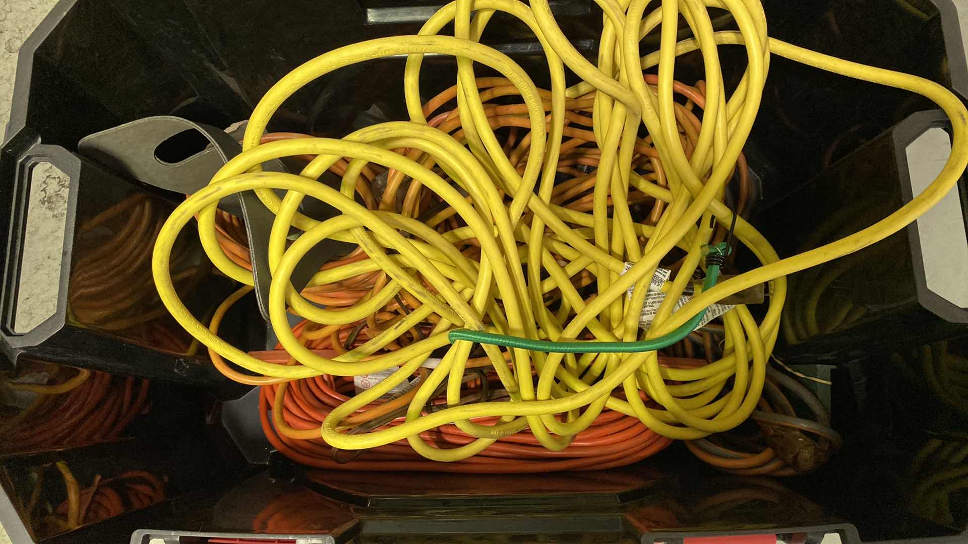 Photo 1 of LARGE TOTE OF EXTENSION CORDS