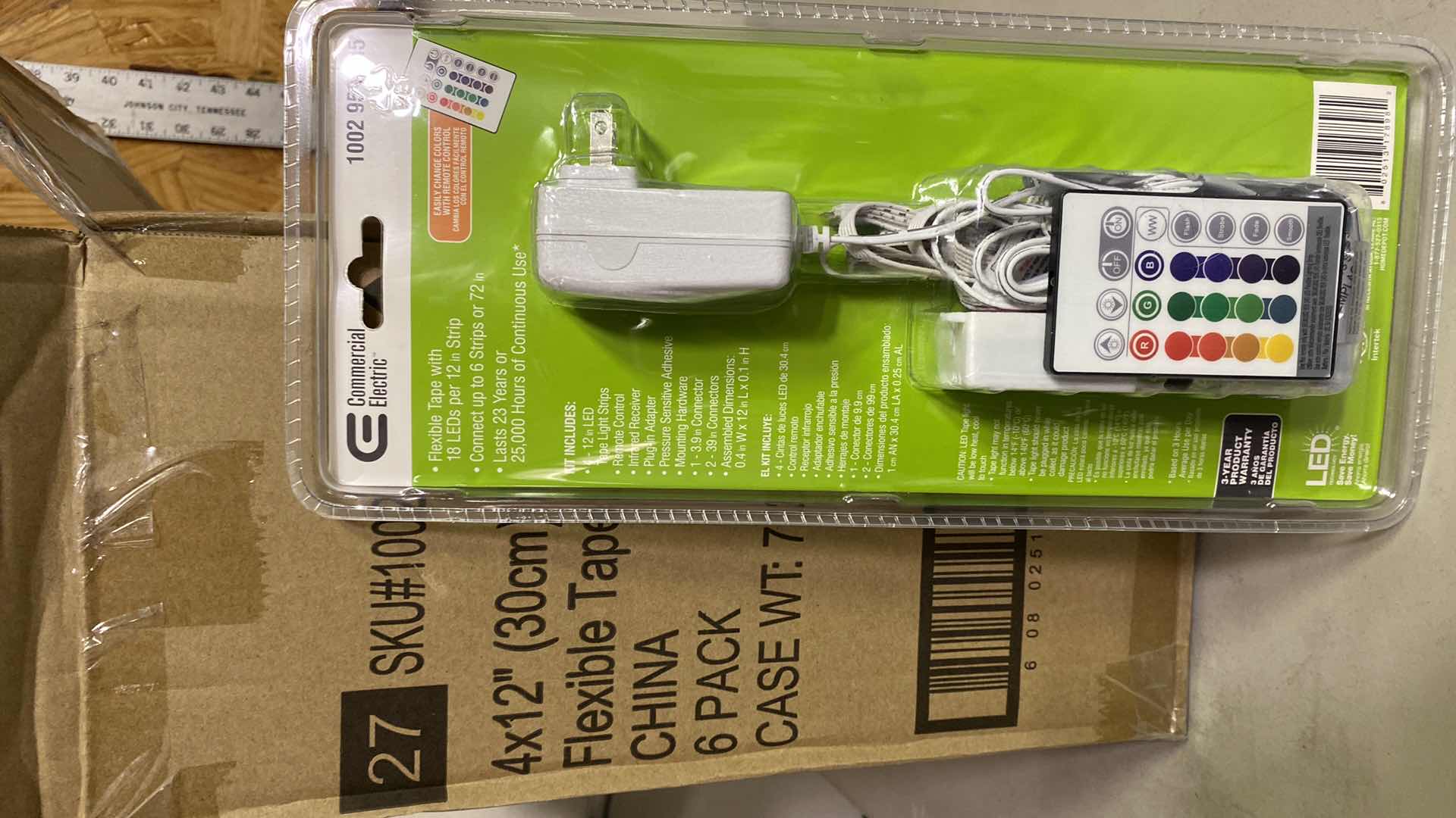 Photo 2 of COMERCIAL LIGHTING 6 PACKS OF LED TAPE LIGHTS WITH REMOTES TOTAL OF 24’