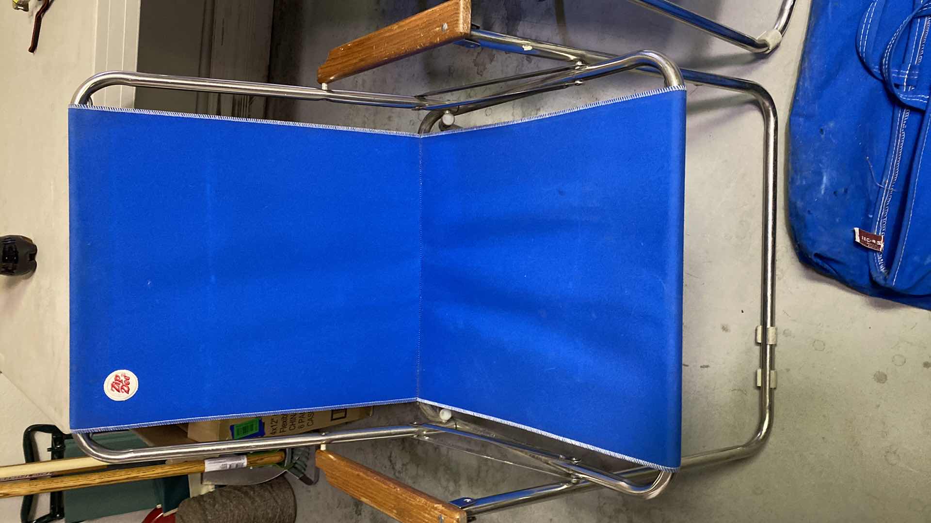 Photo 1 of RARE VINTAGE ZIP DEE MARINE BLUE CHAIRS WITH CARRY BAG