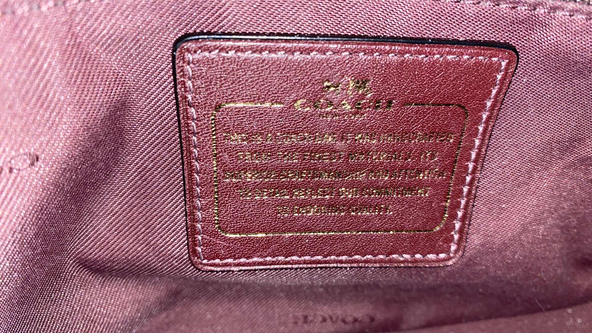 View 7 of COACH  DESIGNER ACE GLOVE TANNED  SMOOTH BURGUNDY LIKE NEW  ORIGINAL $595