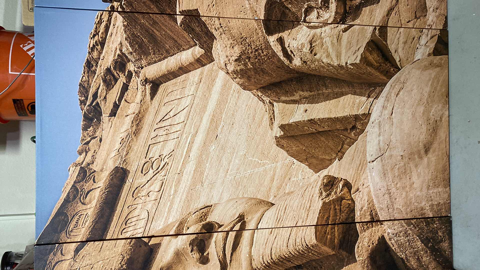 Photo 4 of STRETCHED CANVAS 3 PIECE PYRAMID ARTWORK OVERALL MEASUREMENT 66” x 45”