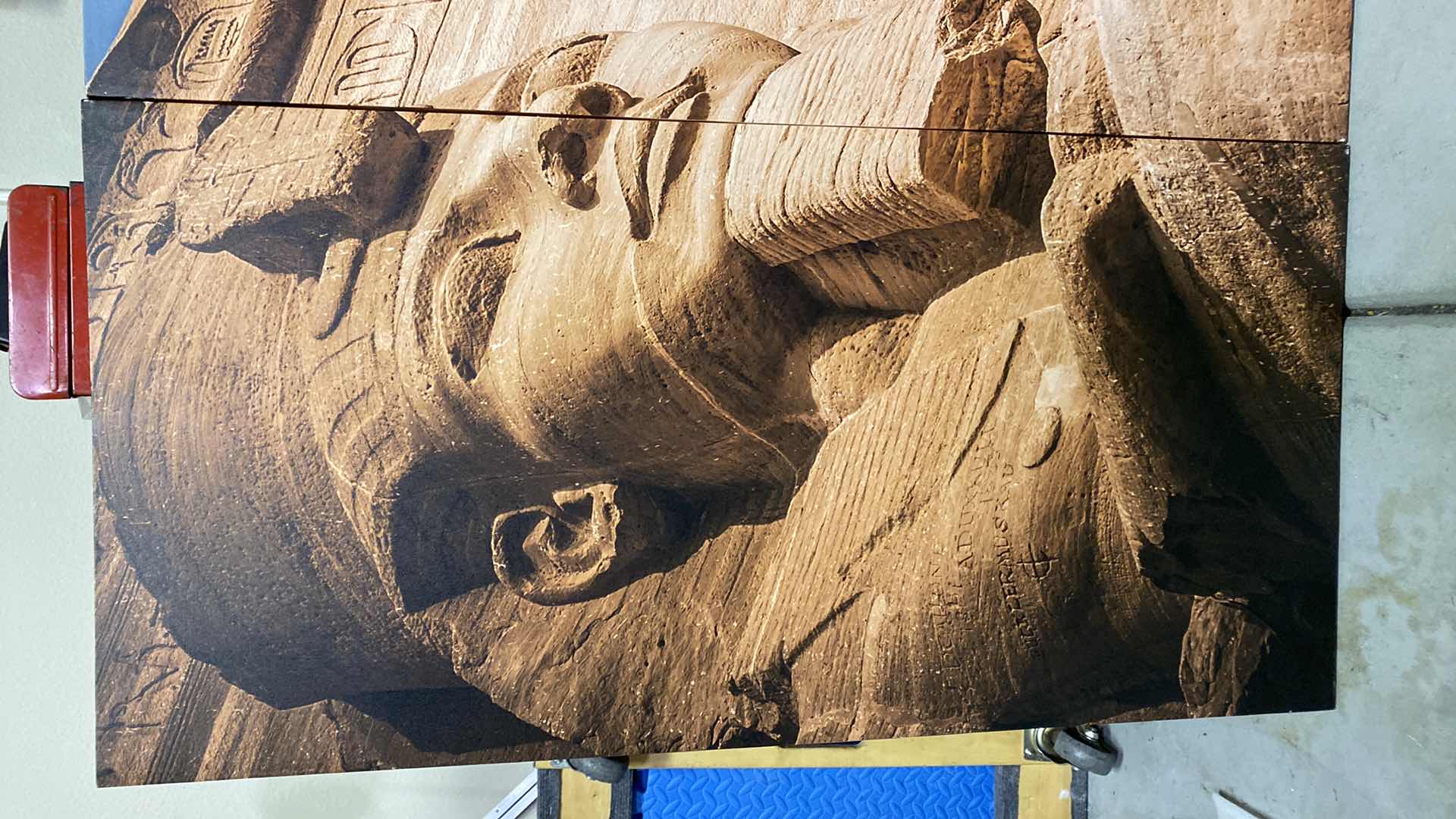 Photo 3 of STRETCHED CANVAS 3 PIECE PYRAMID ARTWORK OVERALL MEASUREMENT 66” x 45”