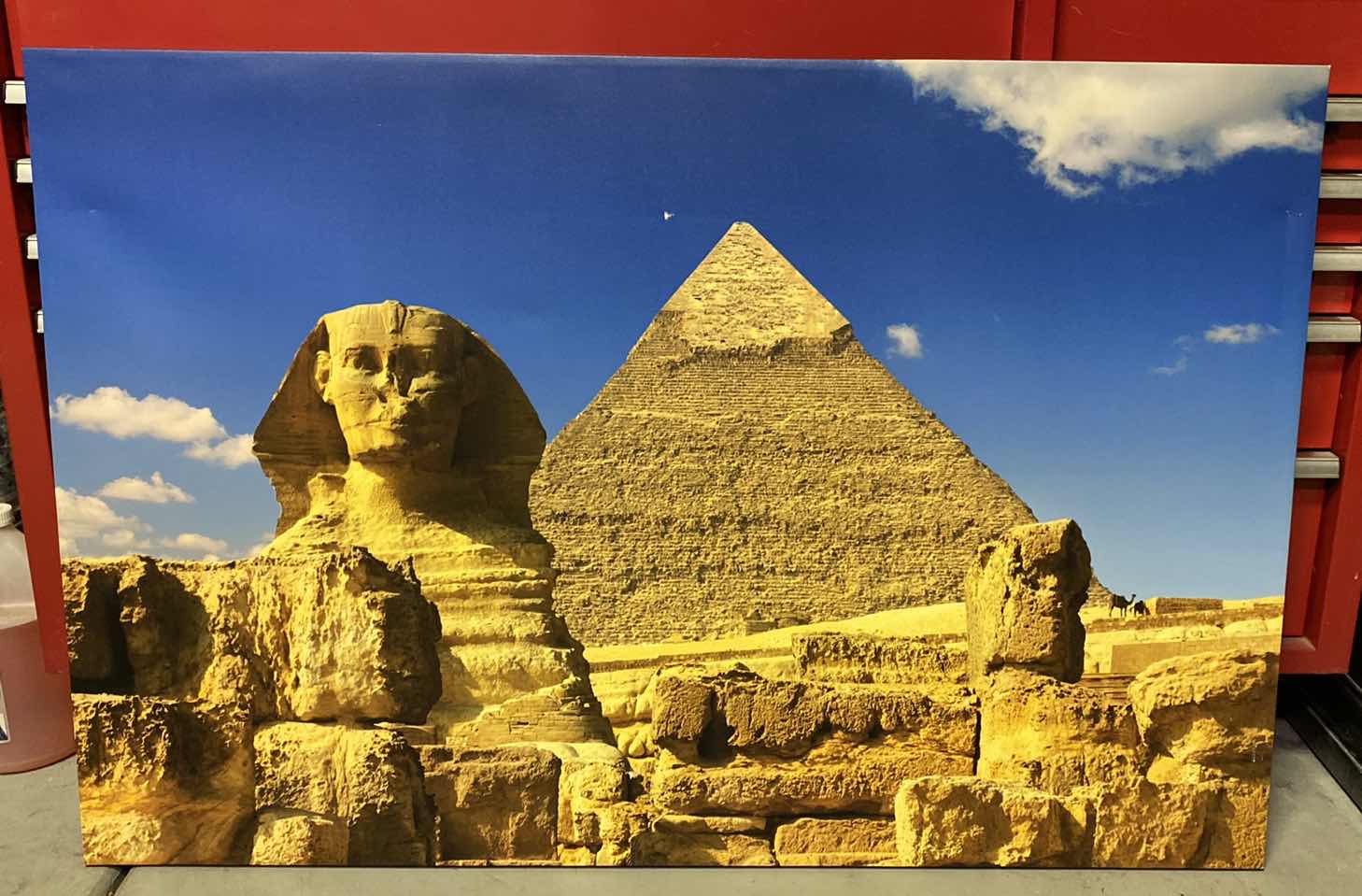 Photo 1 of STRETCHED CANVAS PYRAMIDS ARTWORK 48” x 32”