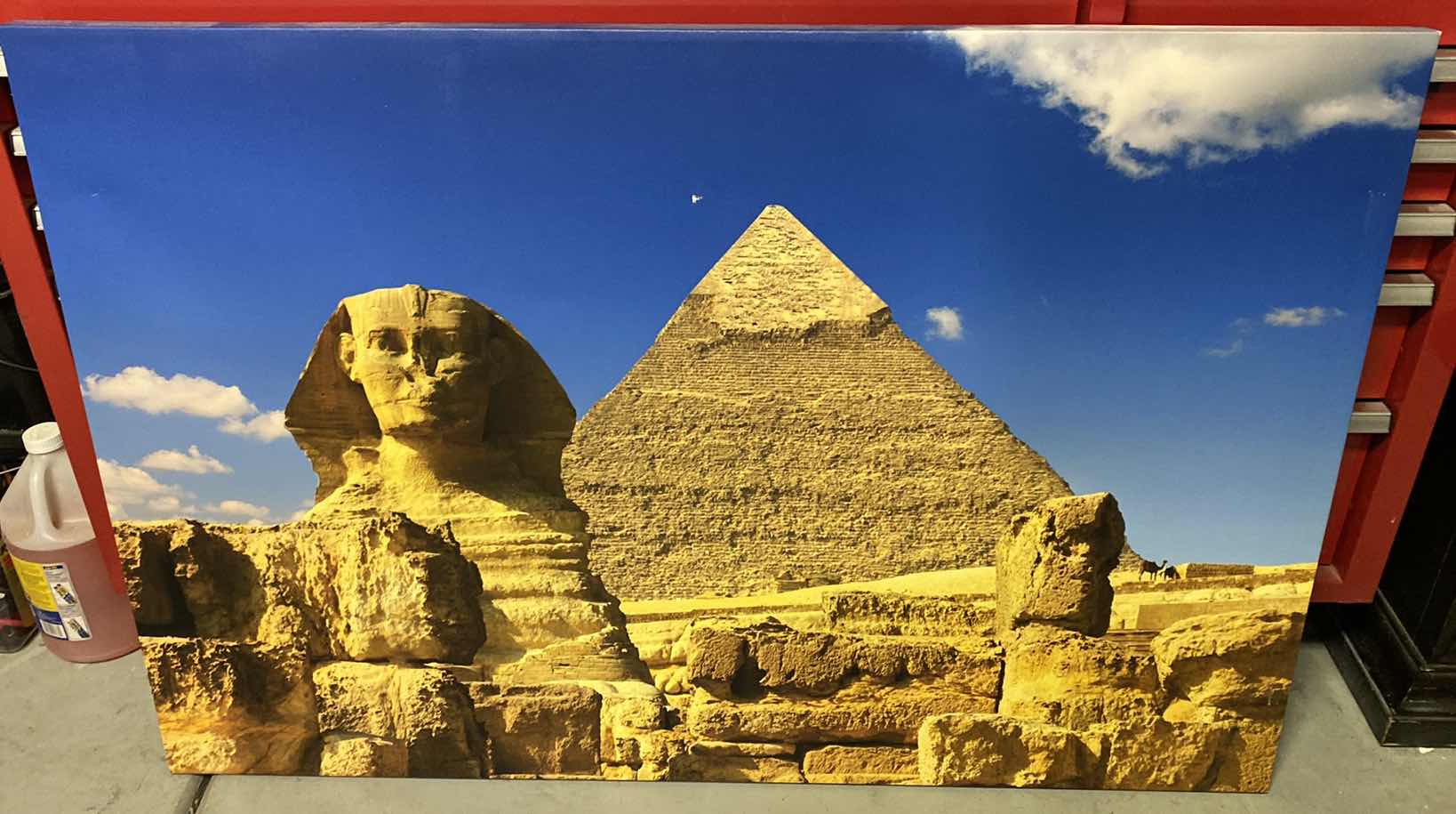 Photo 1 of STRETCHED CANVAS PYRAMIDS ARTWORK 48” x 32”