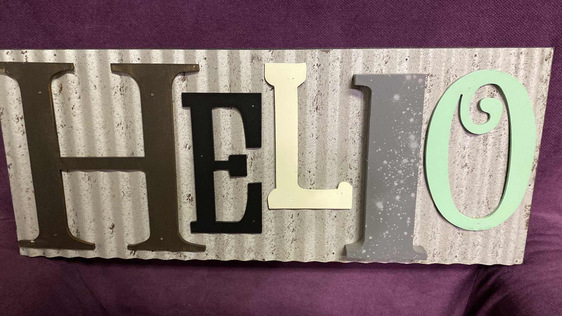 Photo 1 of MIXED MEDIA SIGNAGE ARTWORK 20” x 8”