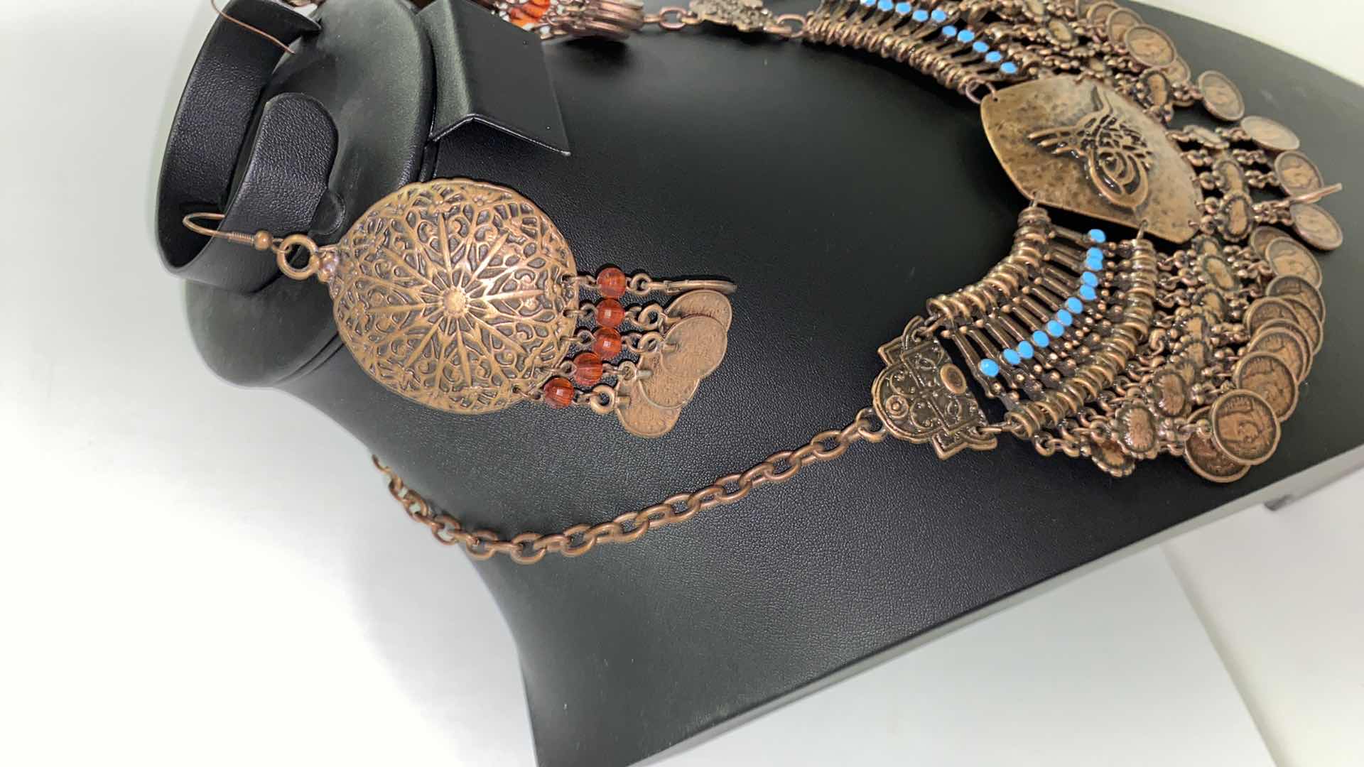 Photo 1 of COPPER NECKLACE AND EARRINGS