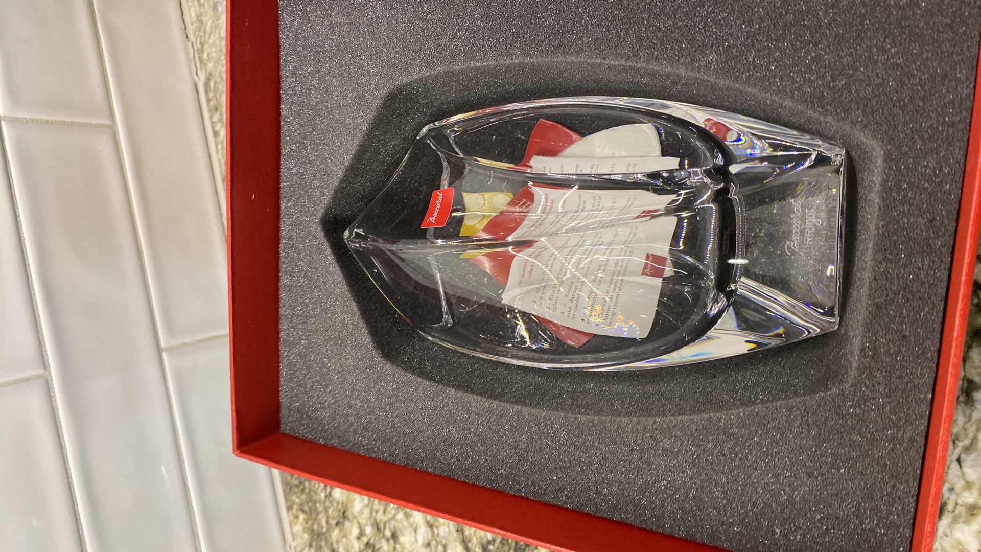 Photo 4 of BACCARAT R. RIGOT VASE H 7” WITH BOX