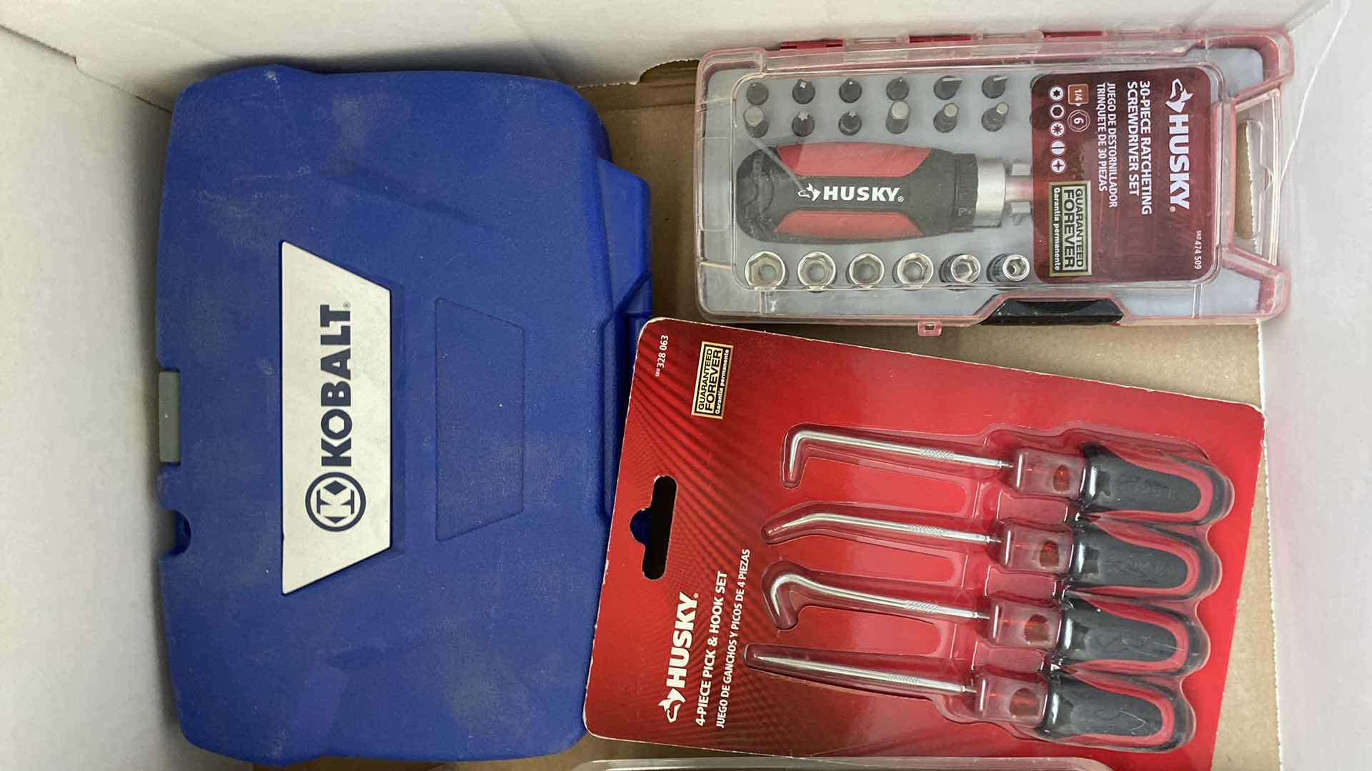 Photo 1 of BOX OF NEW TOOLS