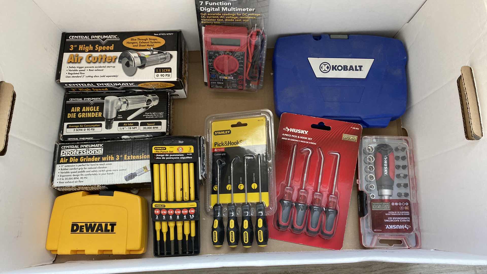Photo 1 of BOX OF NEW TOOLS