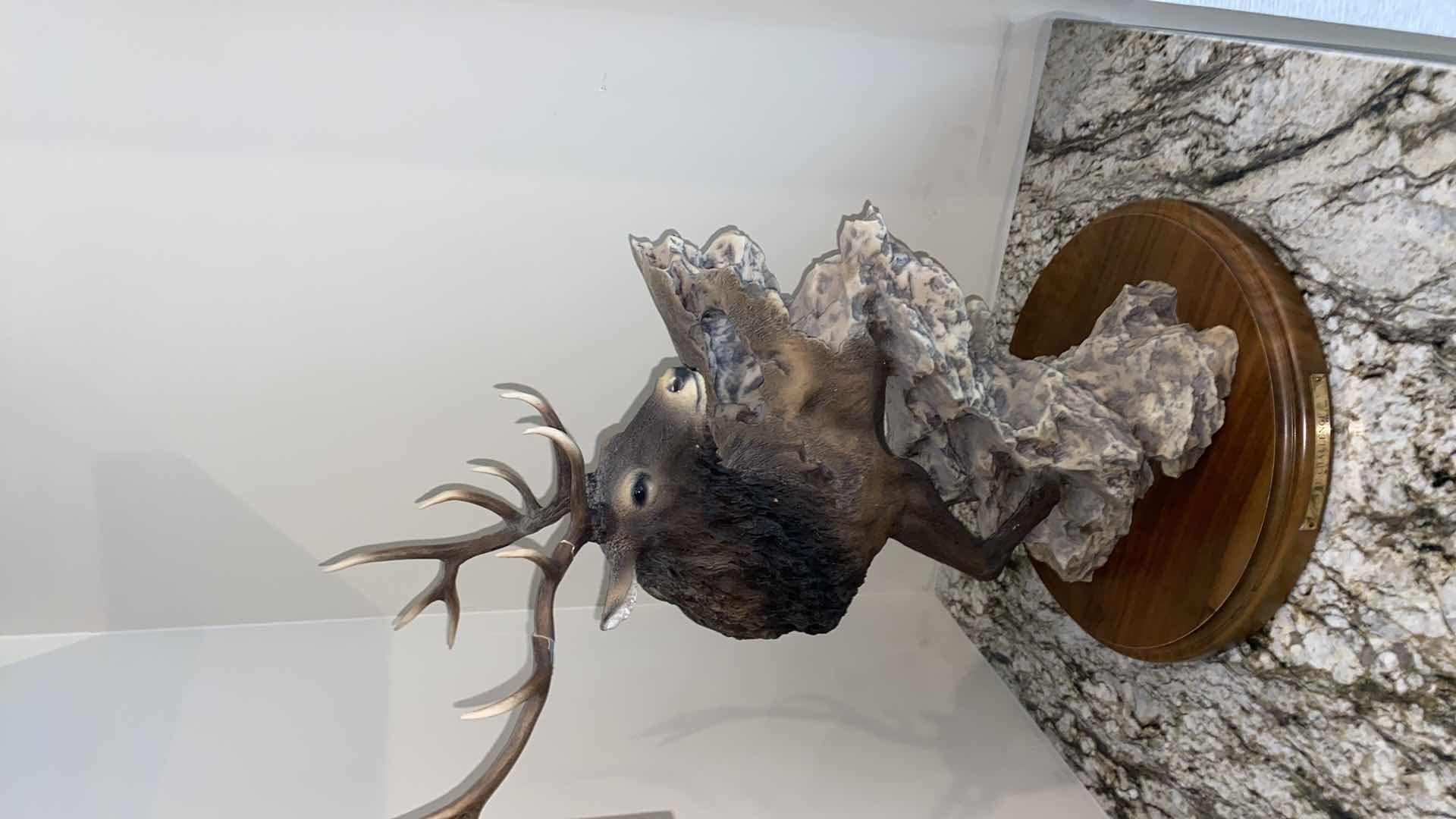 Photo 1 of THE CHALLENGE STATUE H 22” NOTE: HORN HAS BEEN REPAIRED