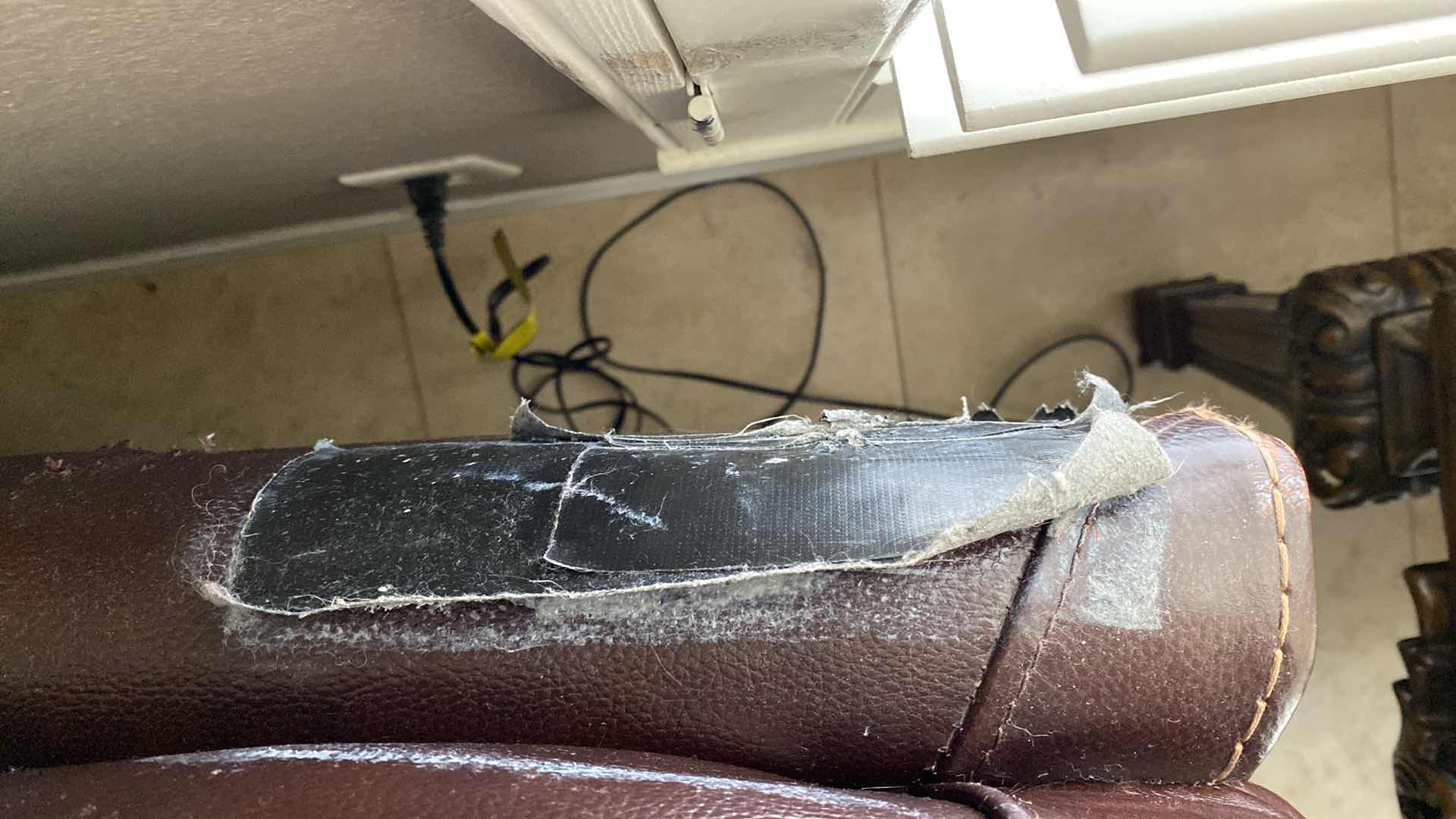 Photo 1 of BONDED LEATHER POWER RECLINER SECTIONAL 115“ x 144”