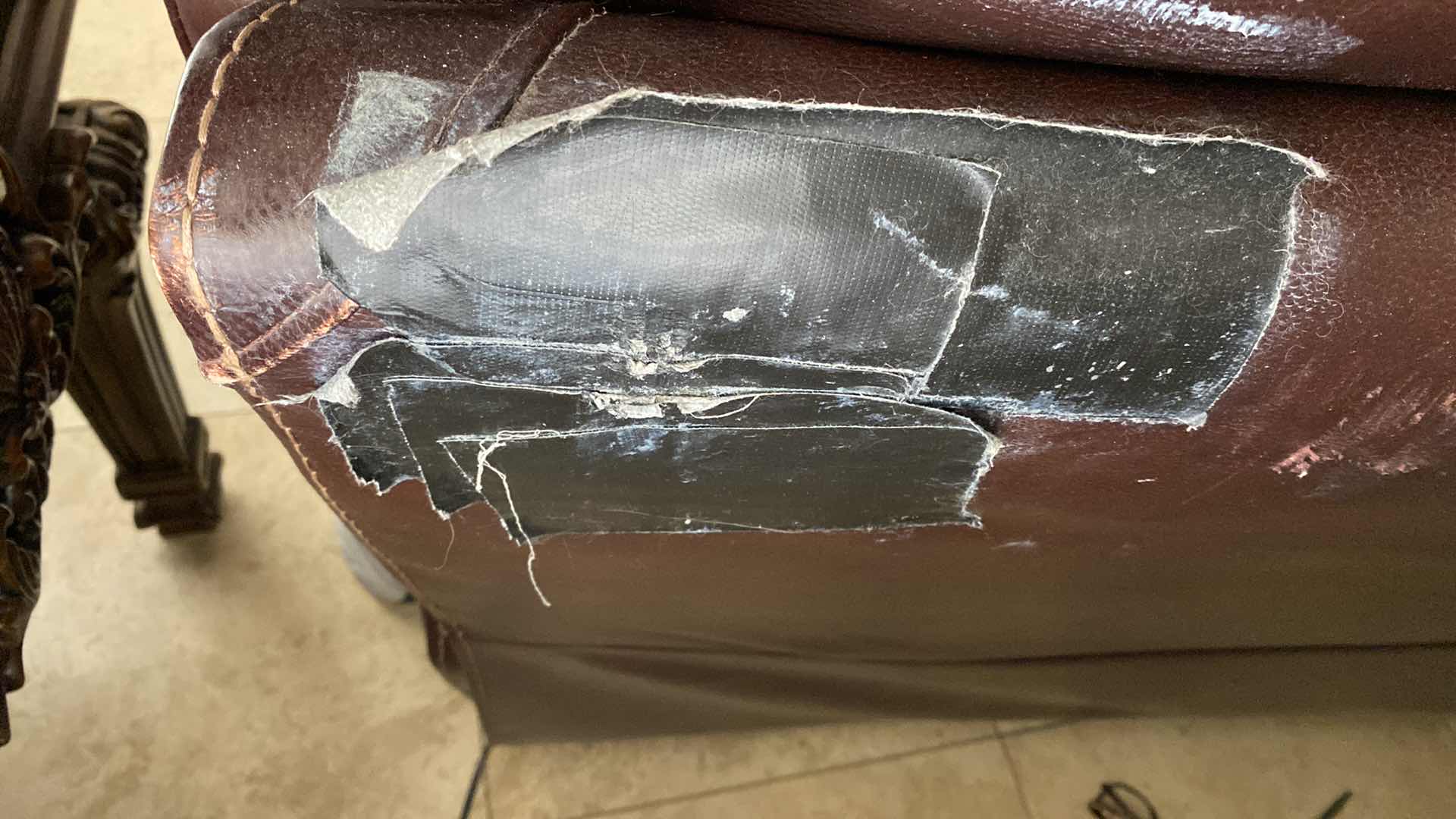 Photo 1 of BONDED LEATHER POWER RECLINER SECTIONAL 115“ x 144”