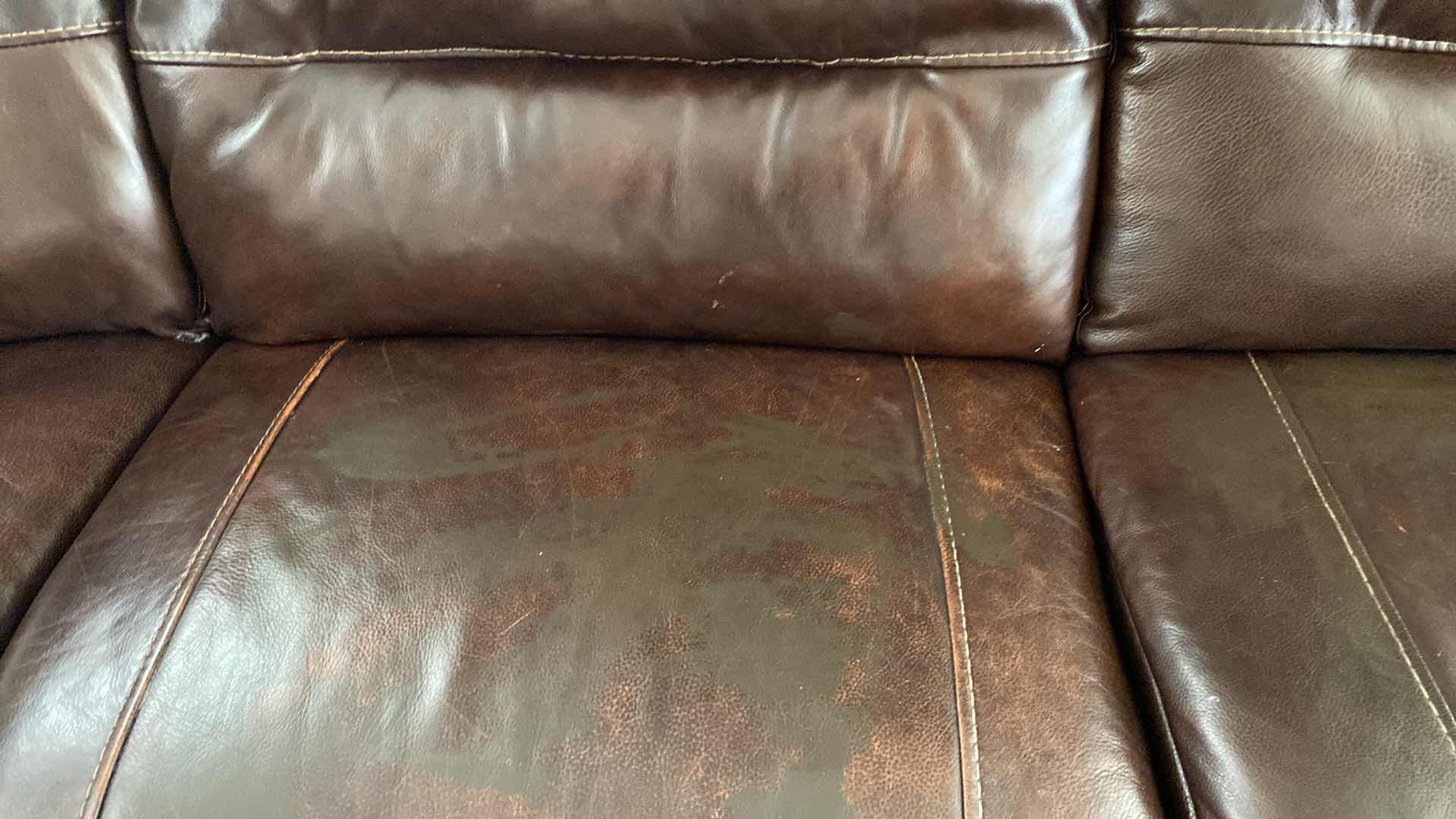 Photo 1 of BONDED LEATHER POWER RECLINER SECTIONAL 115“ x 144”