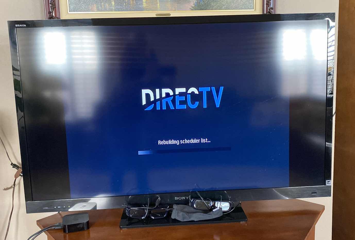 Photo 1 of SONY BRAVIA TV 54” WITH 3D GLASSES AND PANASONIC BLUE RAY DISC PLAYER WITH REMOTE- NO REMOTE FOR TV